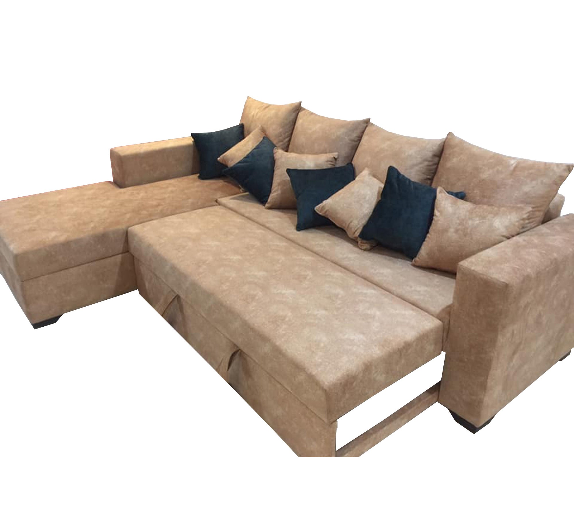 Beige Bed: Cozy Comfort & Sizzling Style - Vitrine Furniture - L - shape sofa set