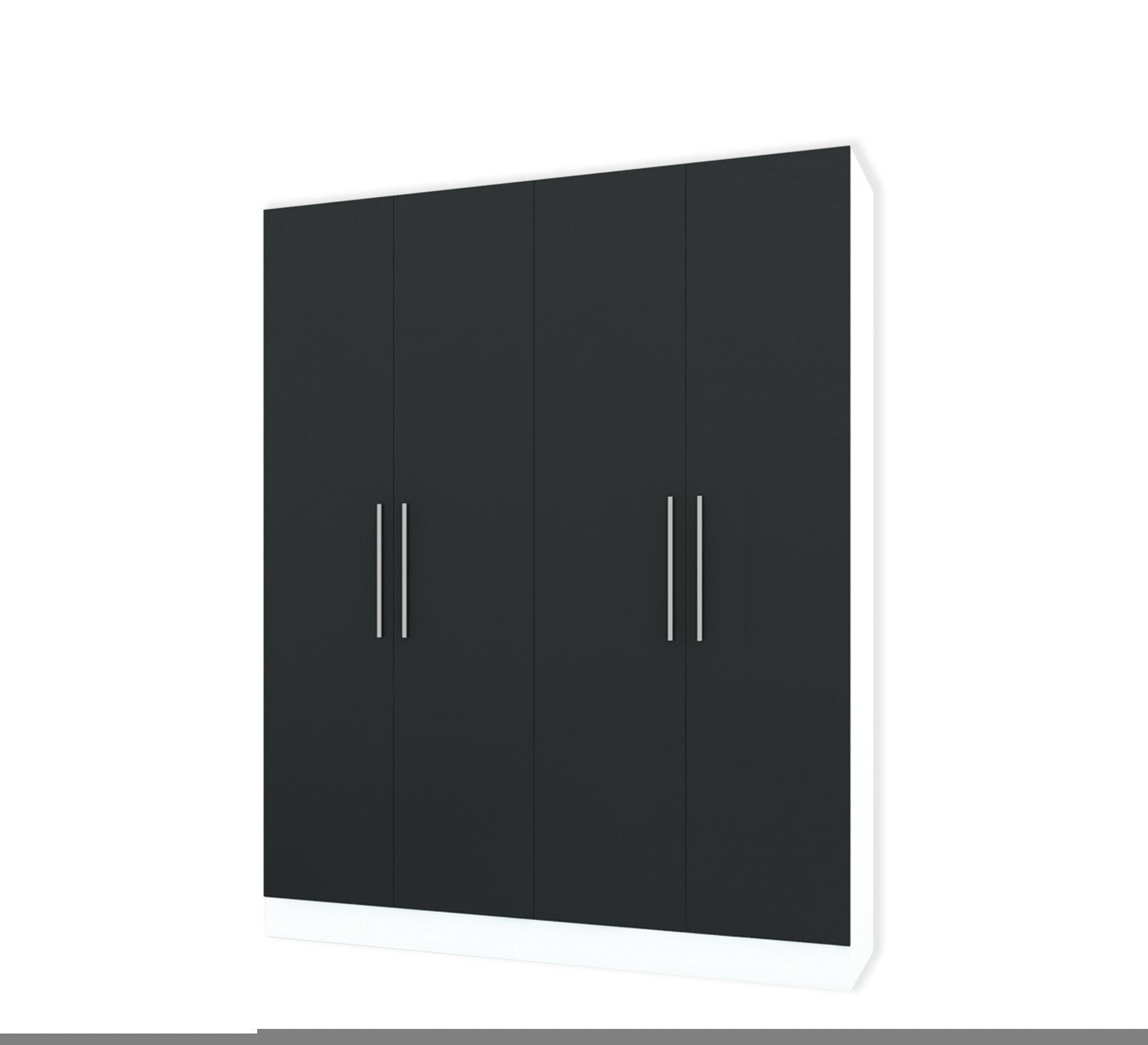 Beige Brown Half - Height Mirrored Wardrobe Elegance - Vitrine Furniture - Bed Sets