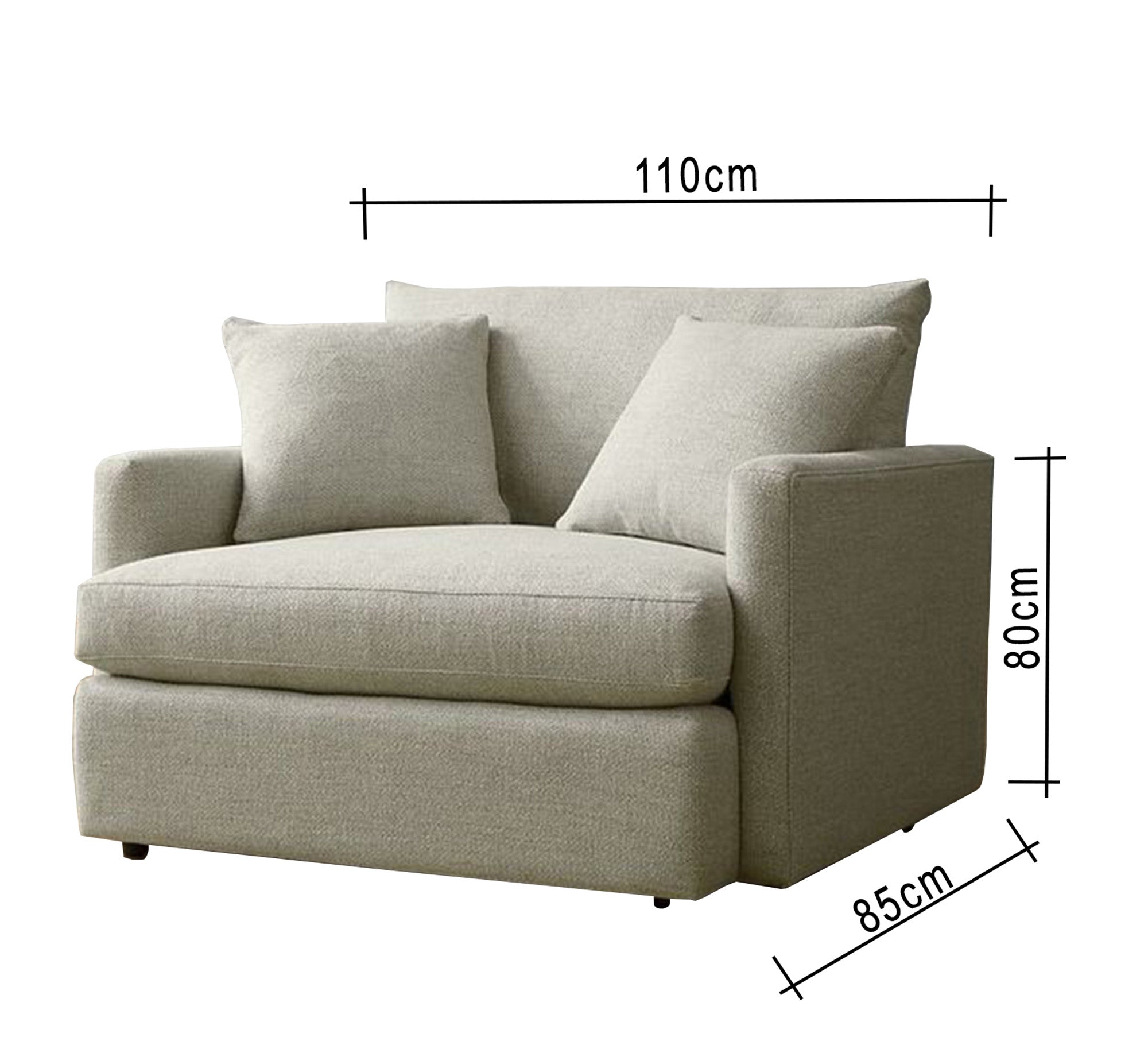 Beige chair Deep Comfort, Stylish Relaxation - Vitrine Furniture - Chairs & Chaise lounge