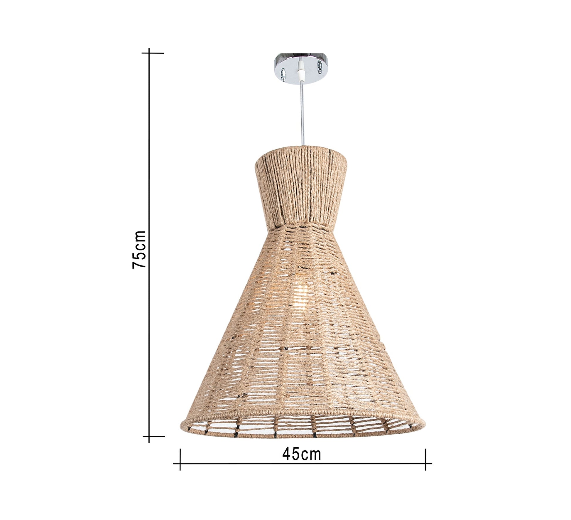 Beige cone ceiling lamp - Vitrine Furniture - Lighting