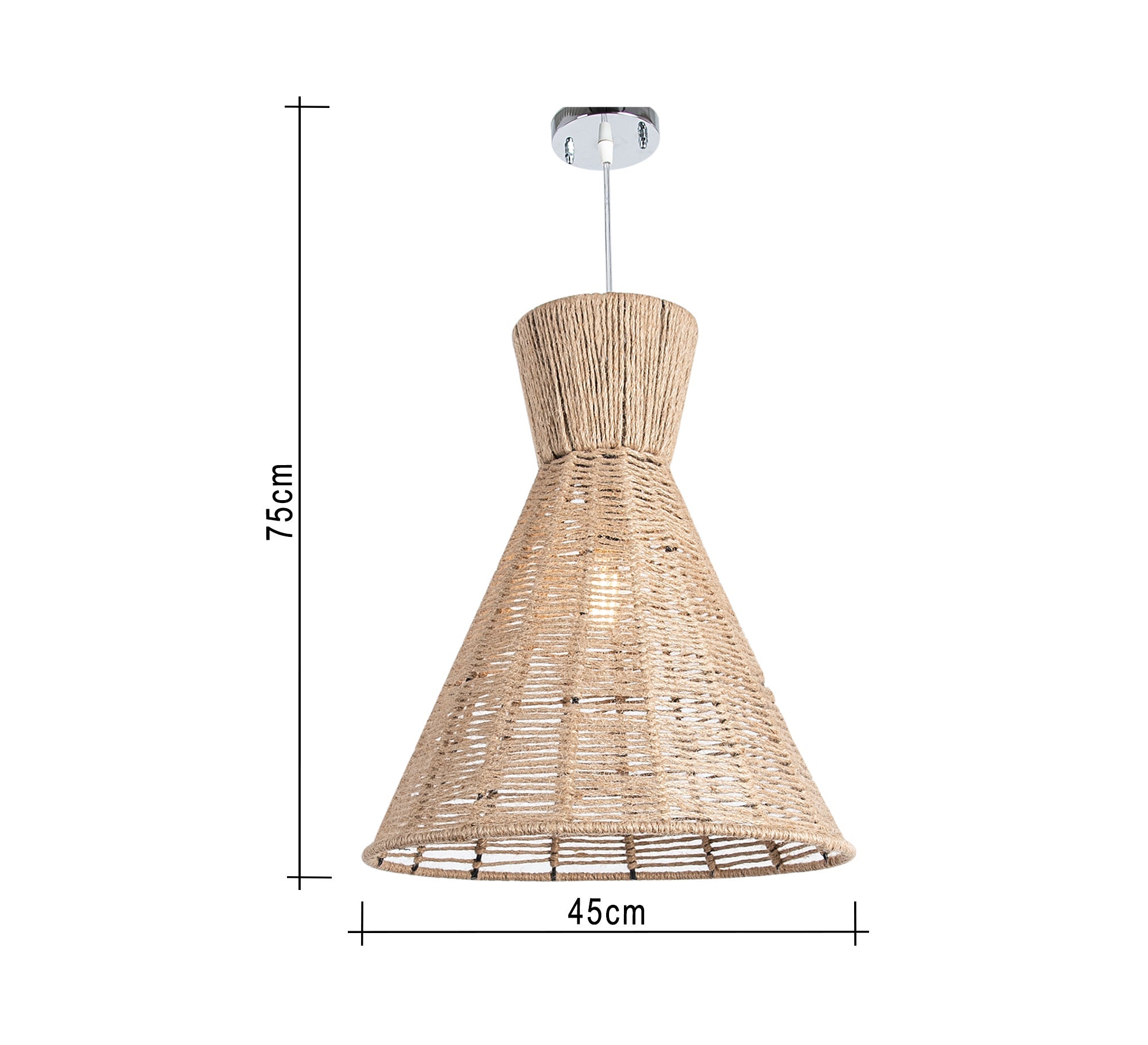 Beige cone ceiling lamp - Vitrine Furniture - Lighting