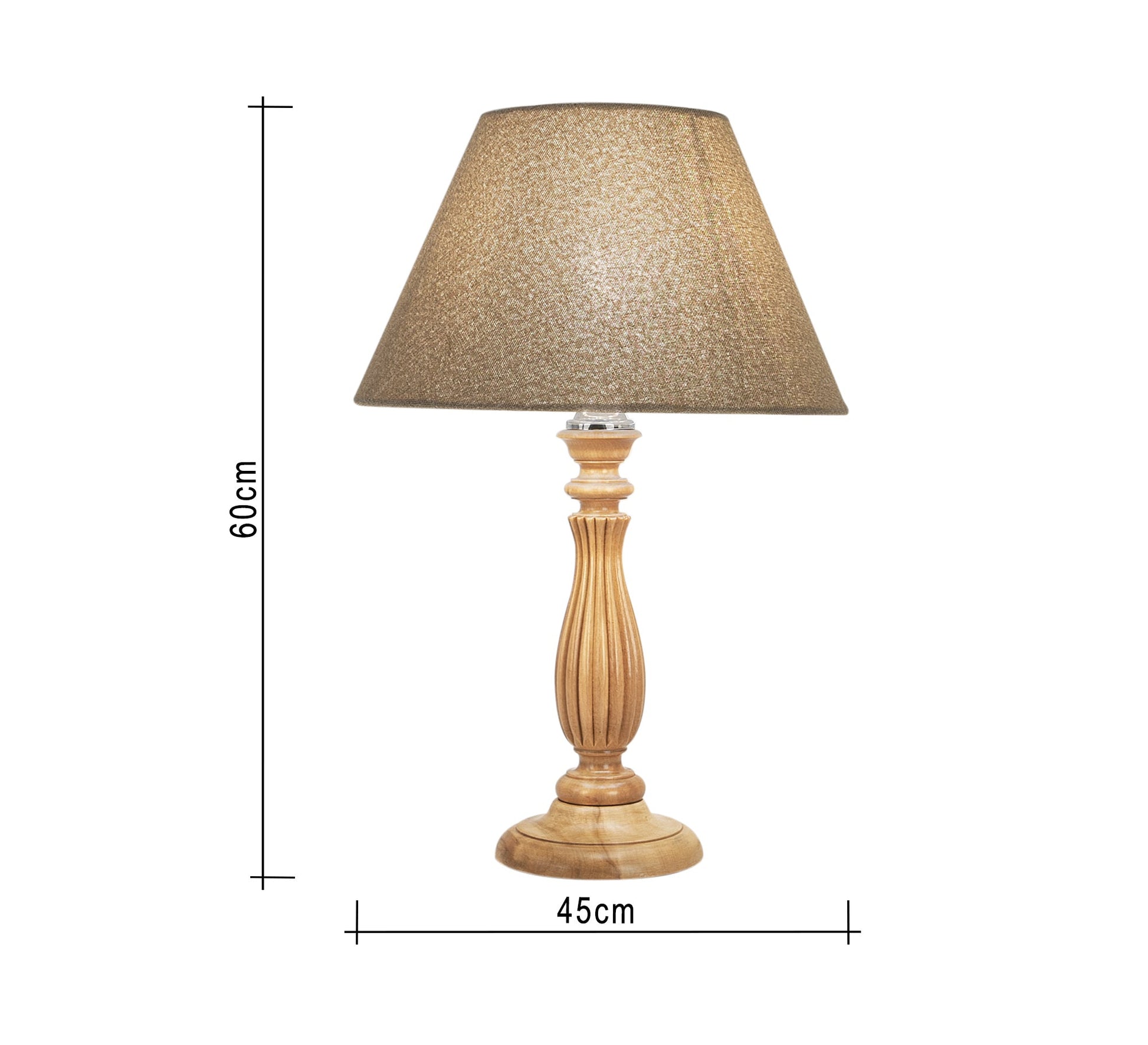 Beige Cone Table Lamp - Vitrine Furniture - Lighting