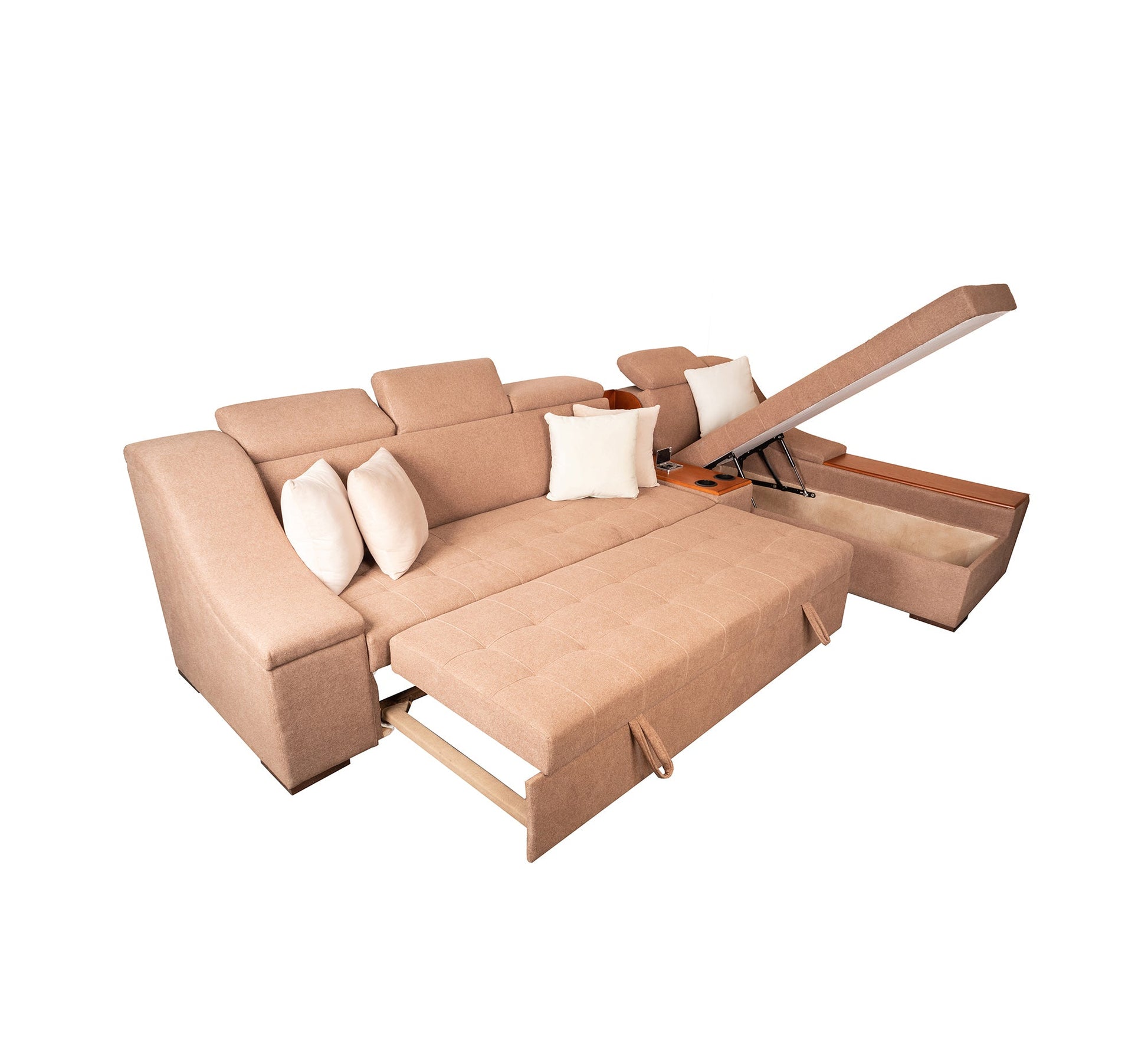 Beige Corner Sofa - Stylish, Spacious, and Cozy - Vitrine Furniture - Living room Sofas