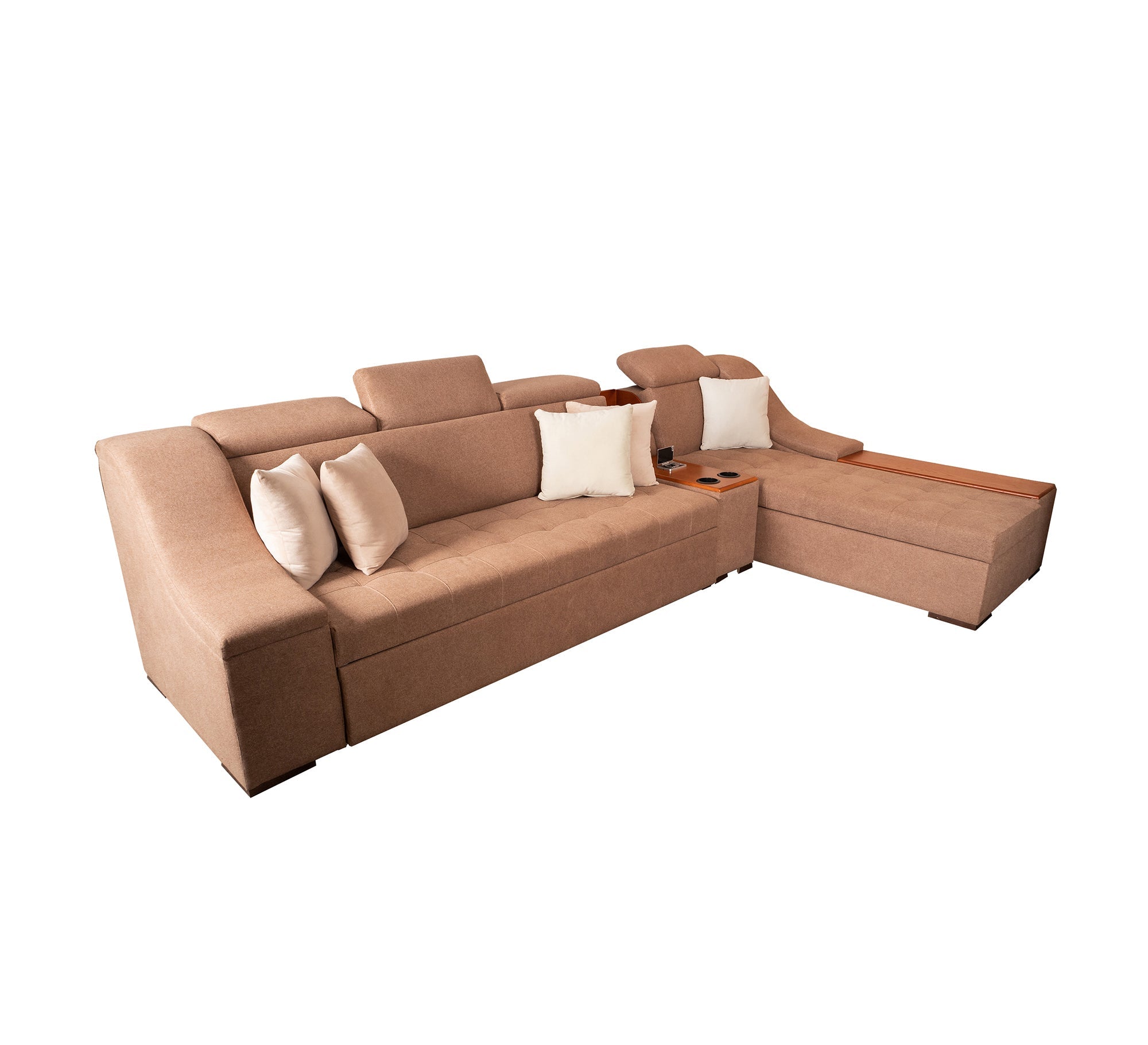 Beige Corner Sofa - Stylish, Spacious, and Cozy - Vitrine Furniture - Living room Sofas
