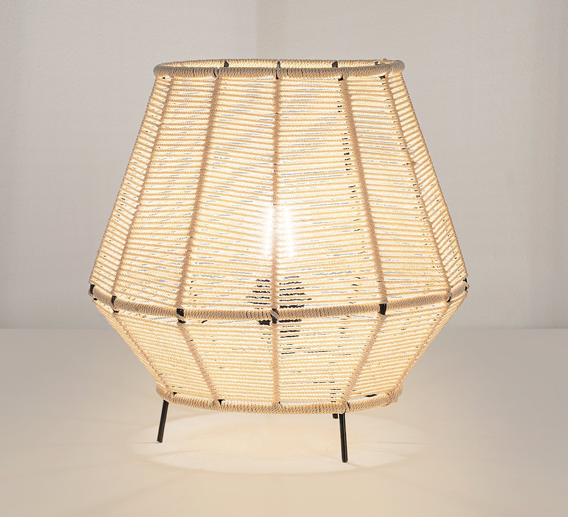 Beige floor lamp with short metal legs - Vitrine Furniture - Lighting