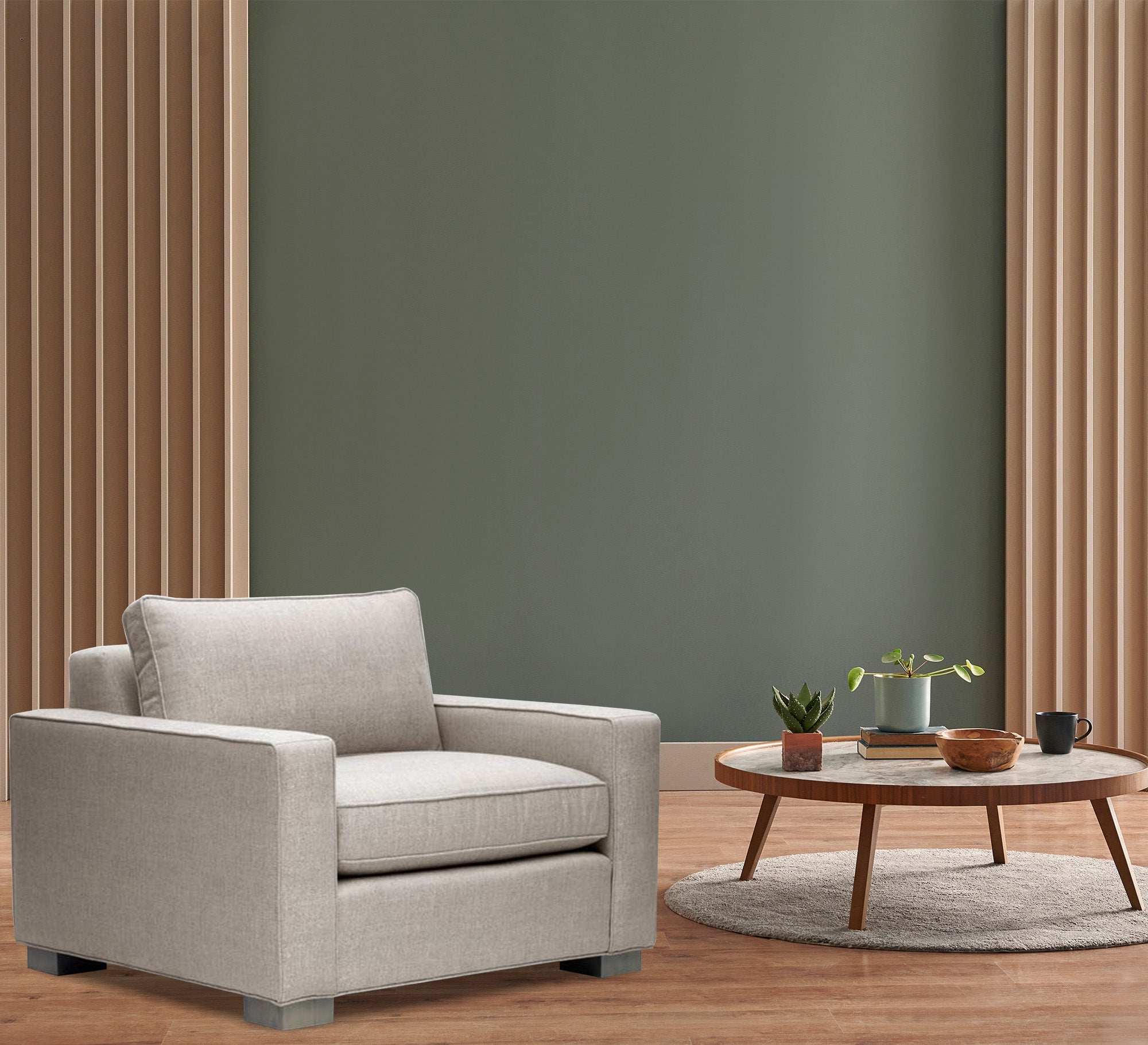 Beige footchair - Vitrine Furniture - Chairs & Chaise lounge