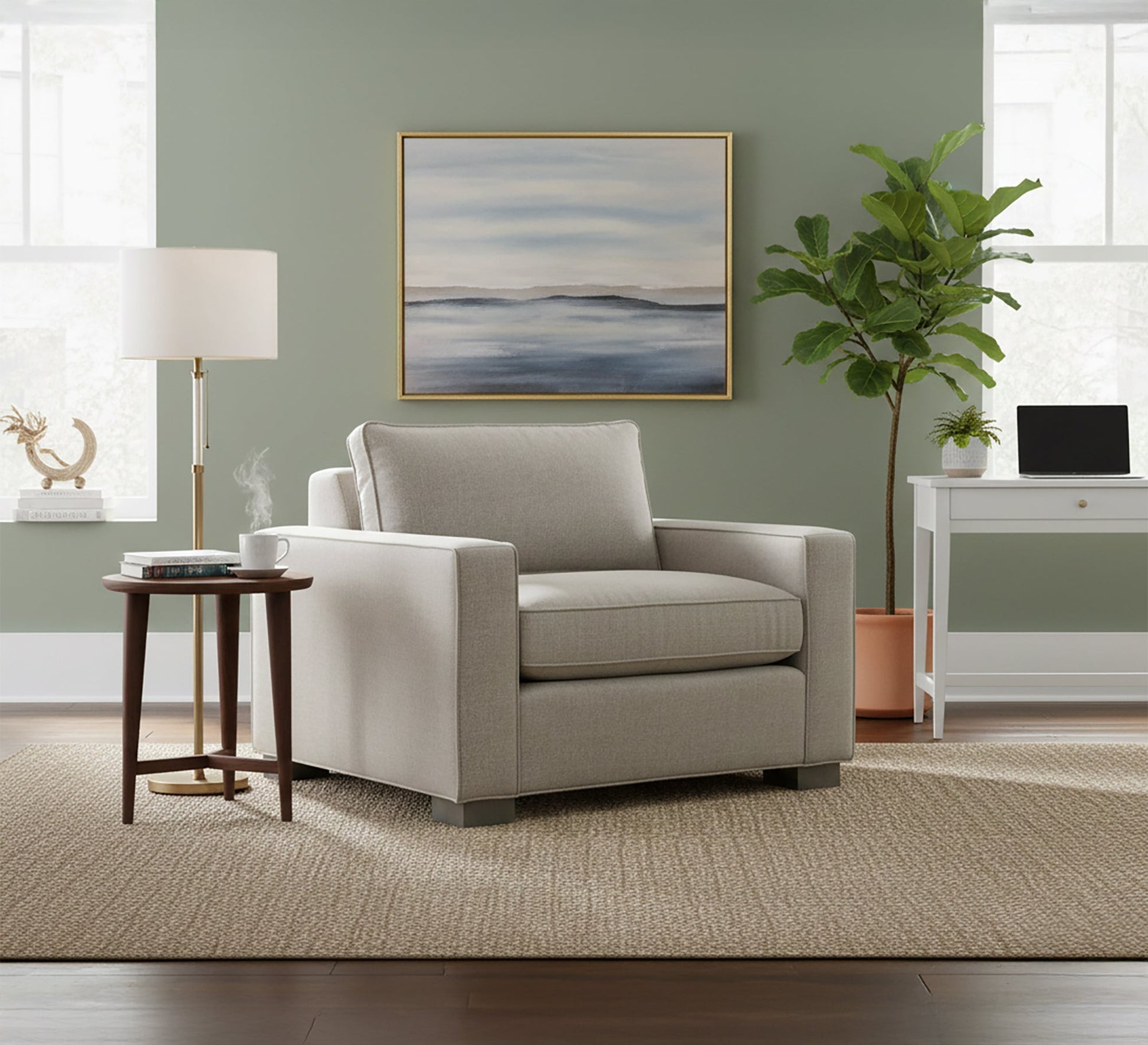 Beige footchair - Vitrine Furniture - Chairs & Chaise lounge