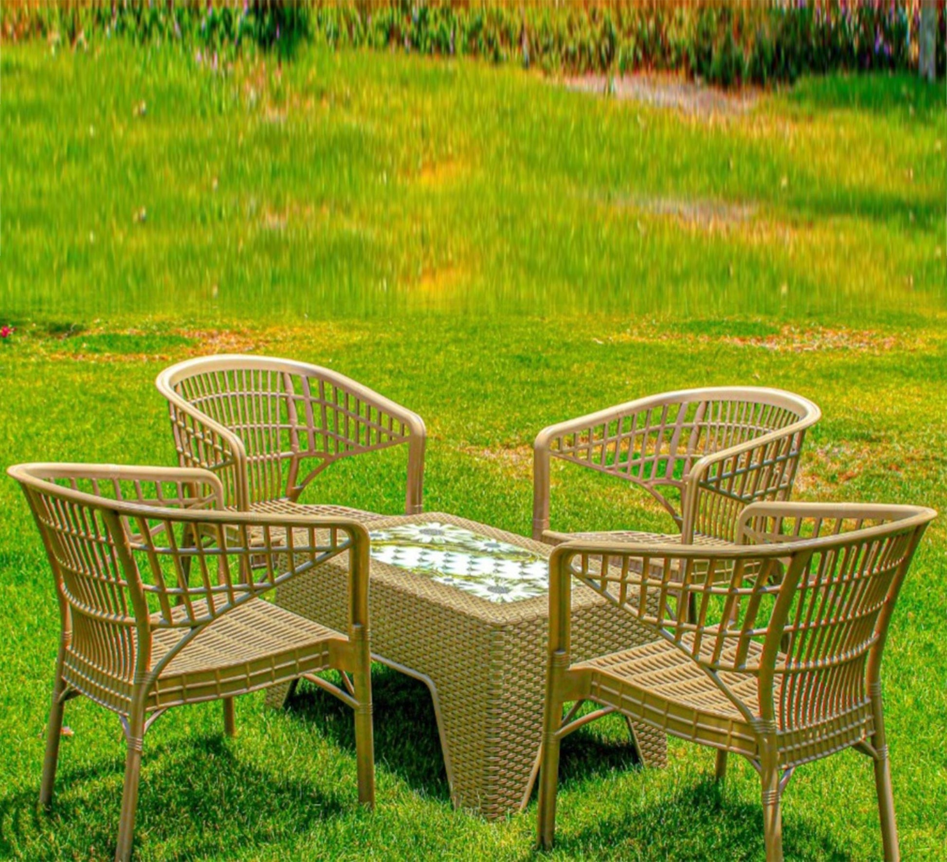 Beige garden furniture set, comfortable and durable. - Vitrine Furniture - Outdoor Products