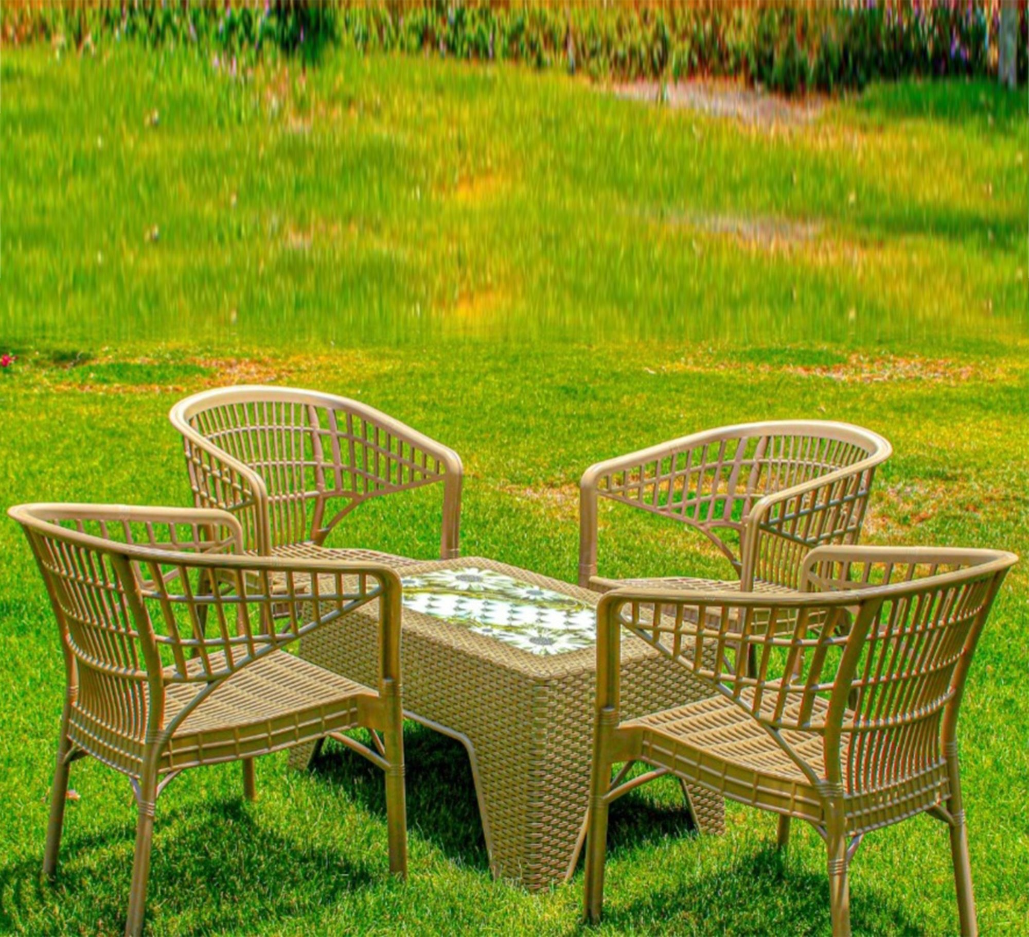 Beige garden furniture set, comfortable and durable. - Vitrine Furniture - Outdoor Products