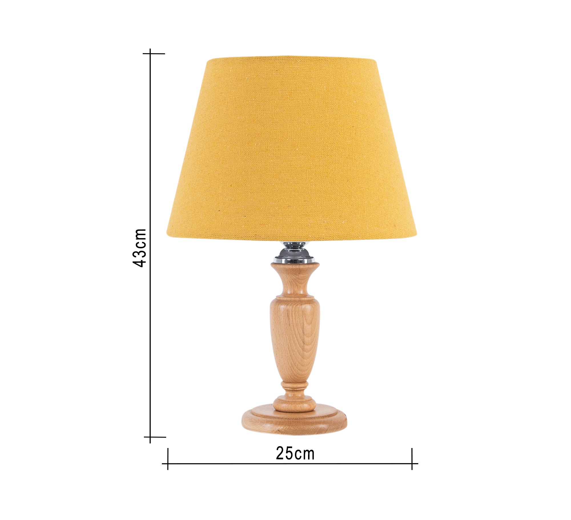 Beige lampshade with wooden base - Vitrine Furniture - Lighting
