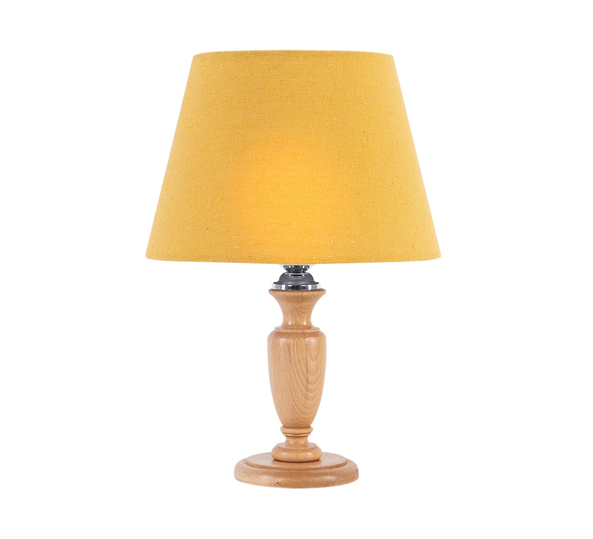 Beige lampshade with wooden base - Vitrine Furniture - Lighting