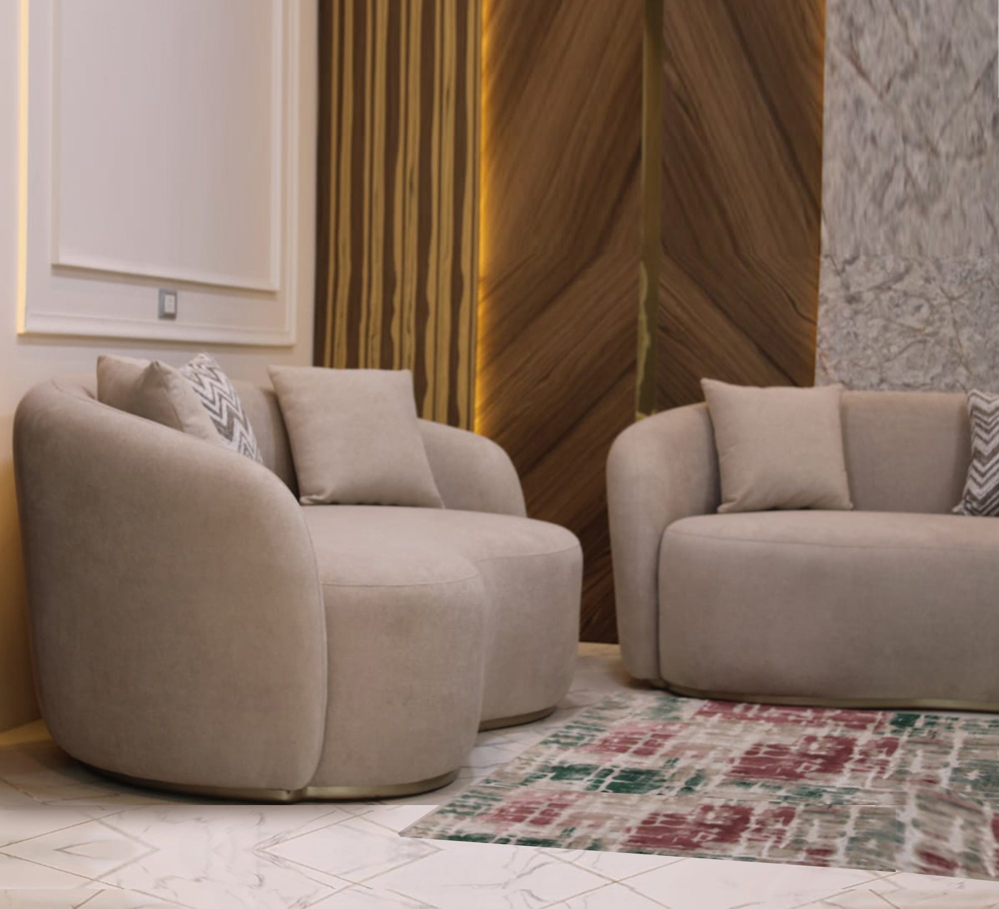 Beige living room - Vitrine Furniture - Furniture