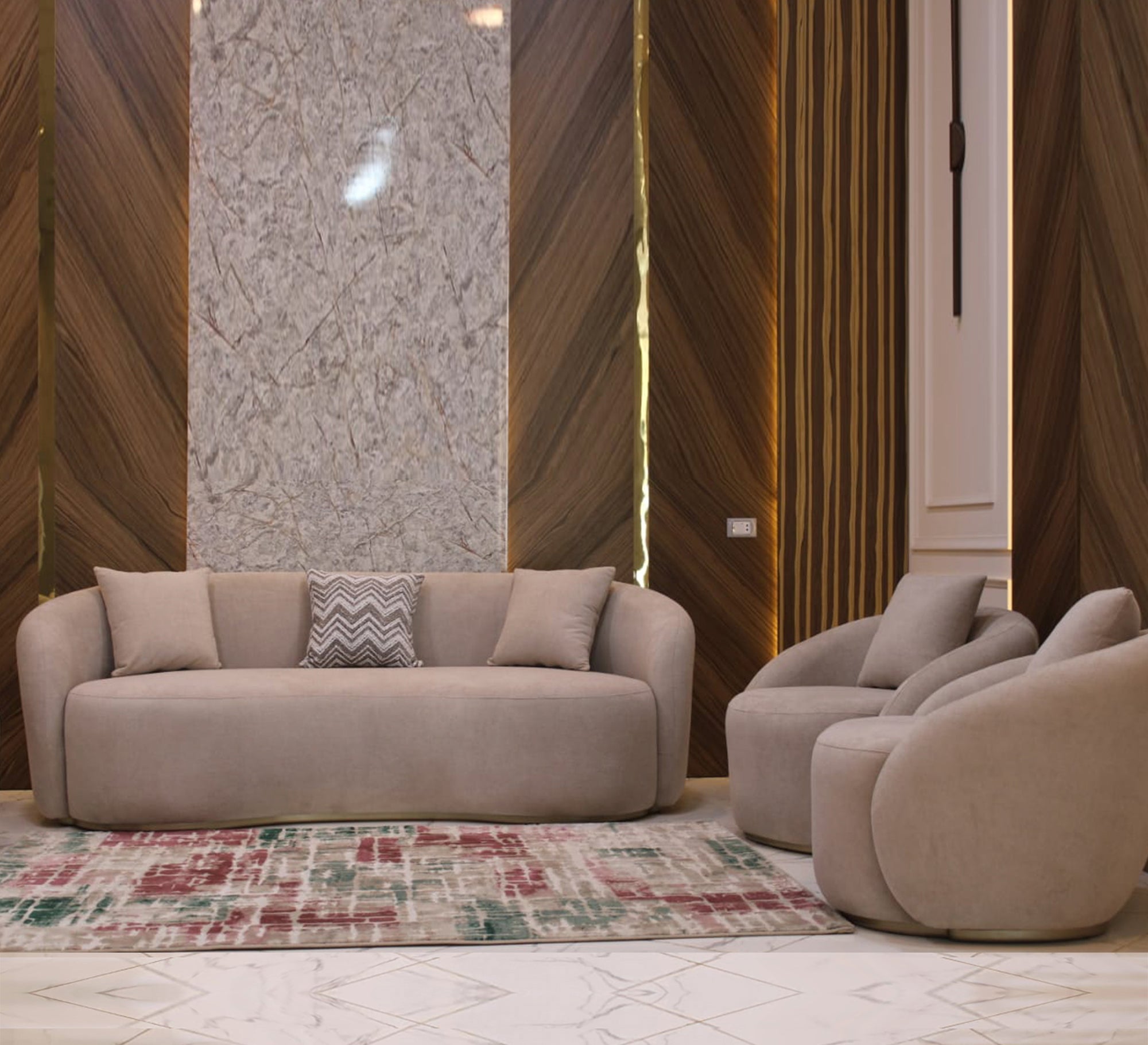 Beige living room - Vitrine Furniture - Furniture