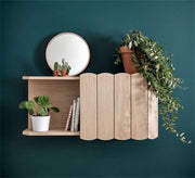 Beige MDF Decorative Shelf with Door - Vitrine Furniture - Décor