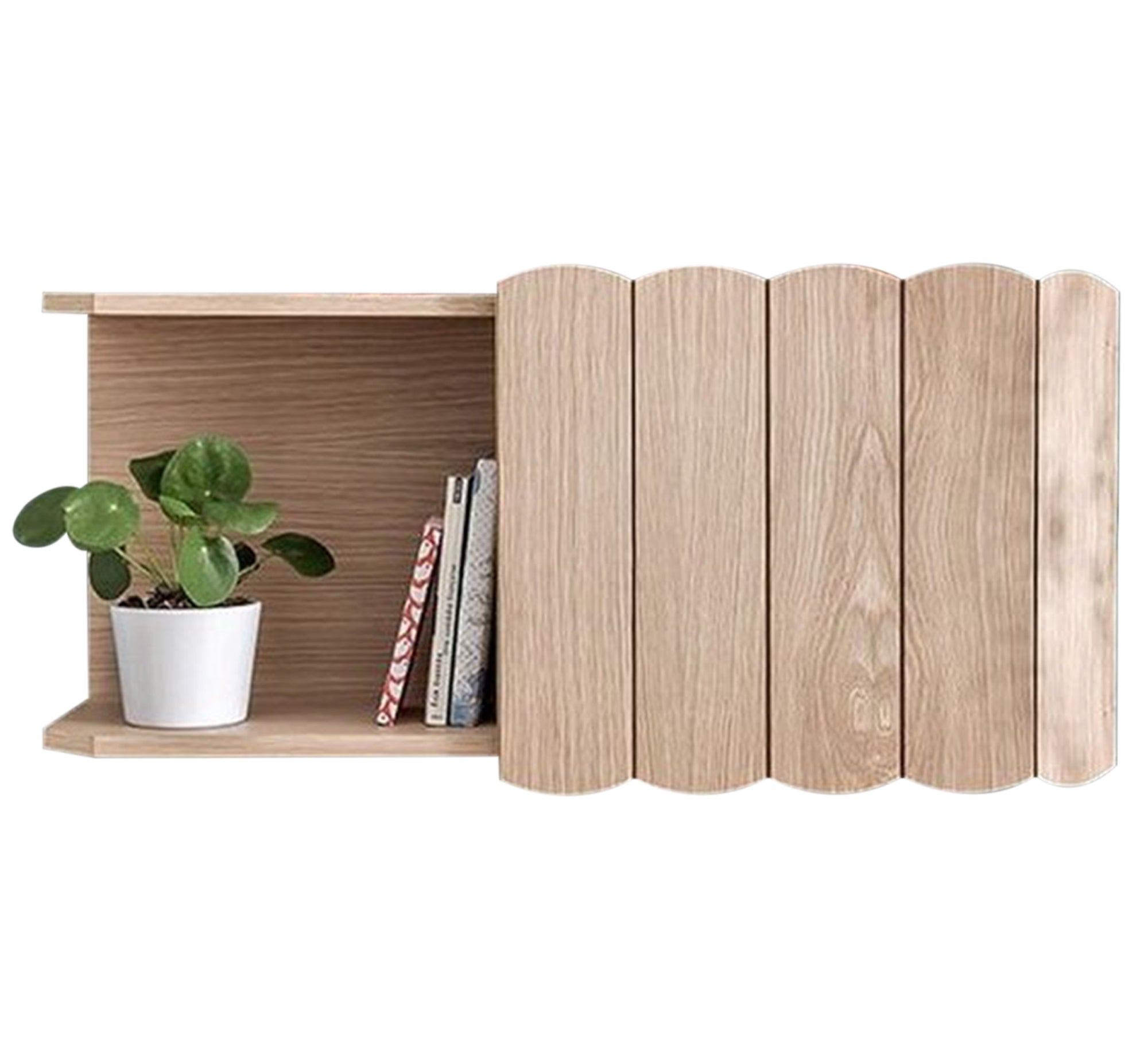Beige MDF Decorative Shelf with Door - Vitrine Furniture - Décor