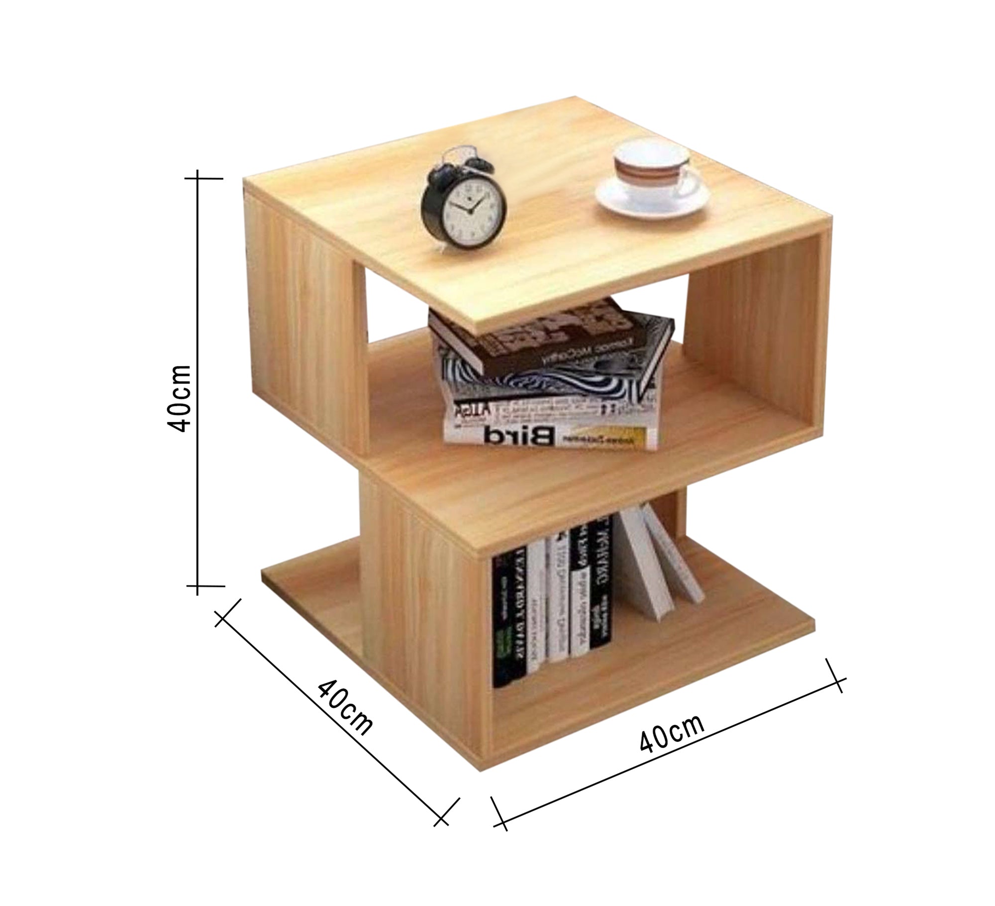 Beige MDF Wooden Side Table - Vitrine Furniture - Furniture