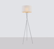 Beige metal floor lamp with beige shade - Vitrine Furniture - Lighting