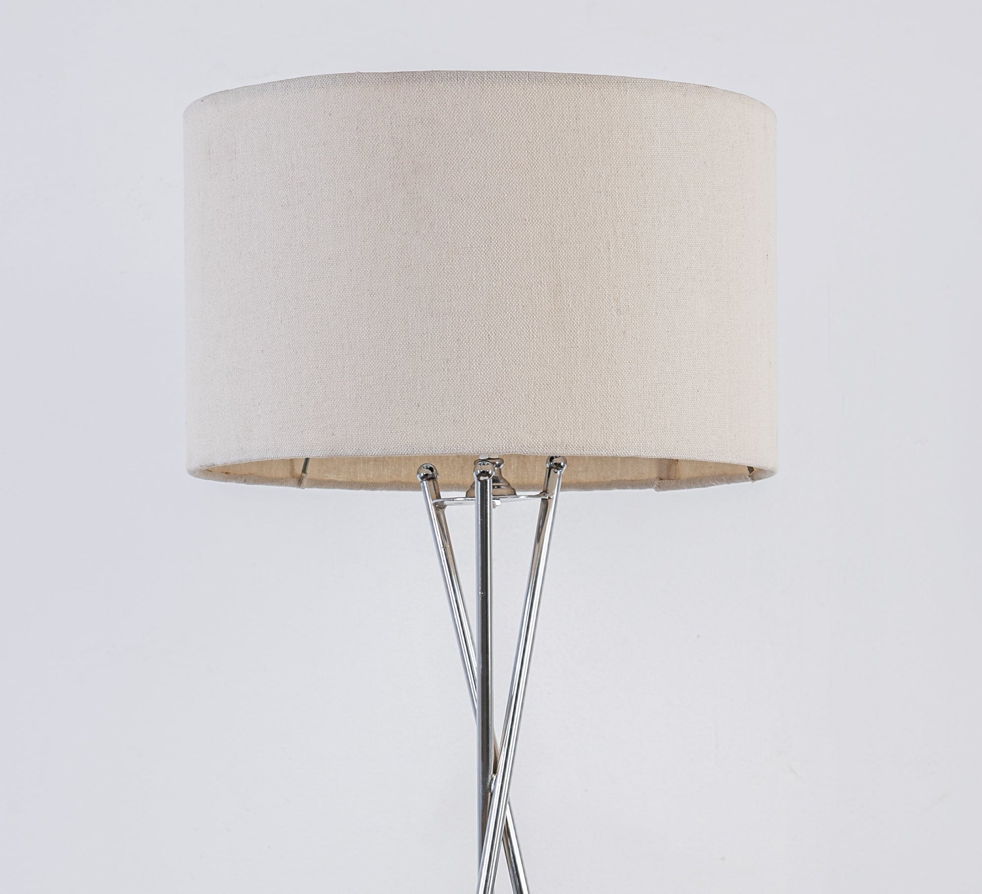 Beige metal floor lamp with beige shade - Vitrine Furniture - Lighting