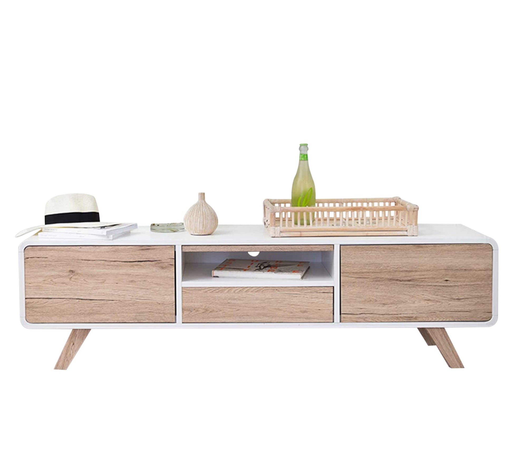 Beige Modern Minimalist TV Table - Vitrine Furniture - Furniture