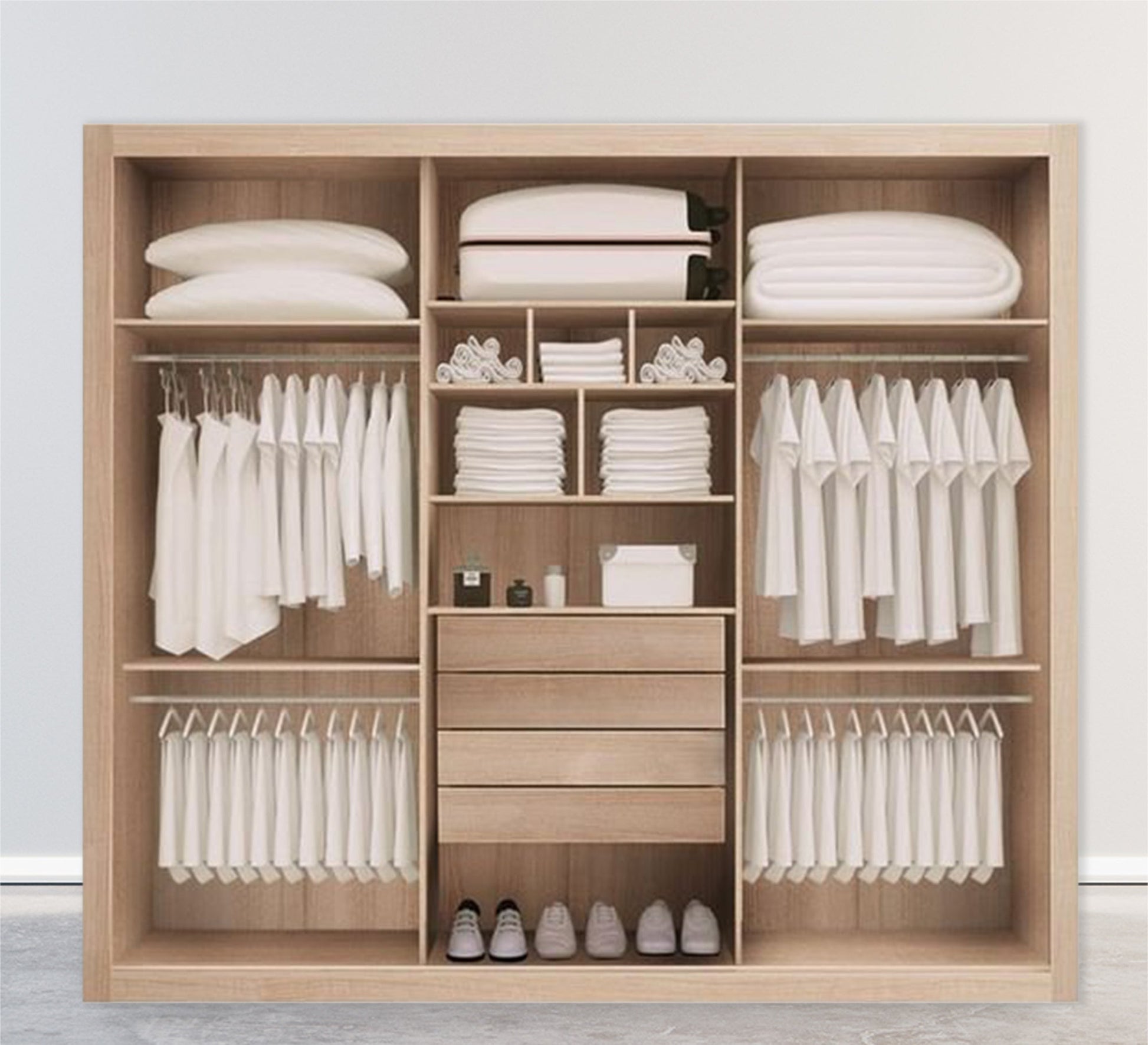 Beige Open Dresser - Stylish & Spacious Storage - Vitrine Furniture - Furniture