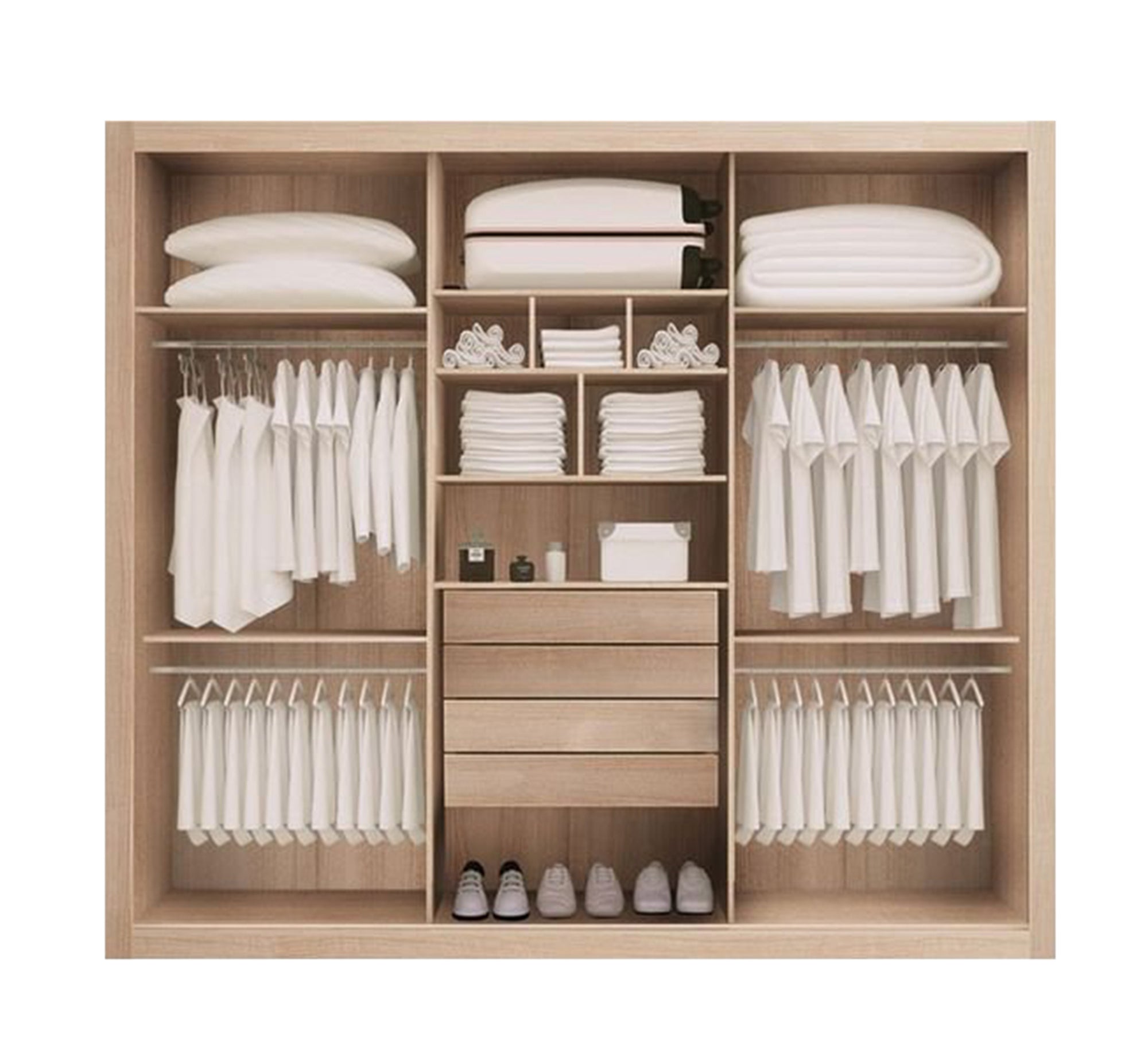 Beige Open Dresser - Stylish & Spacious Storage - Vitrine Furniture - Furniture