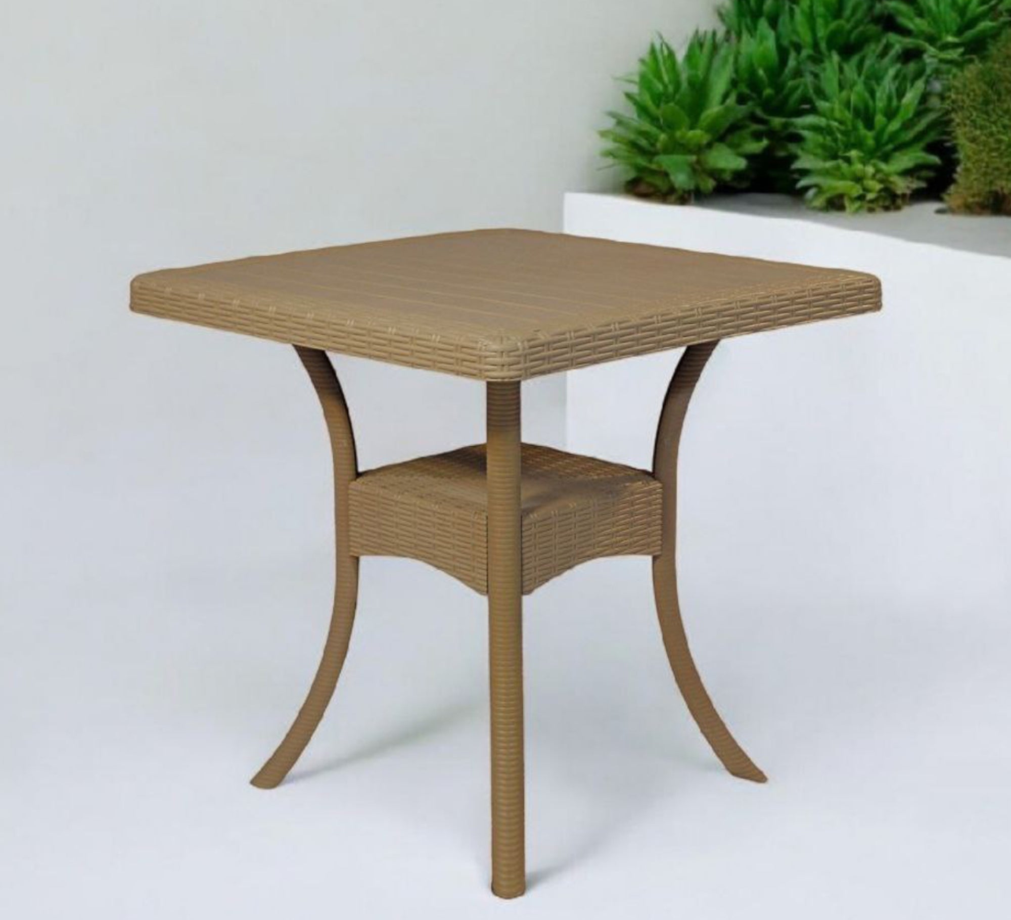 Beige outdoor set with four chairs and a square table - Vitrine Furniture - Outdoor Products