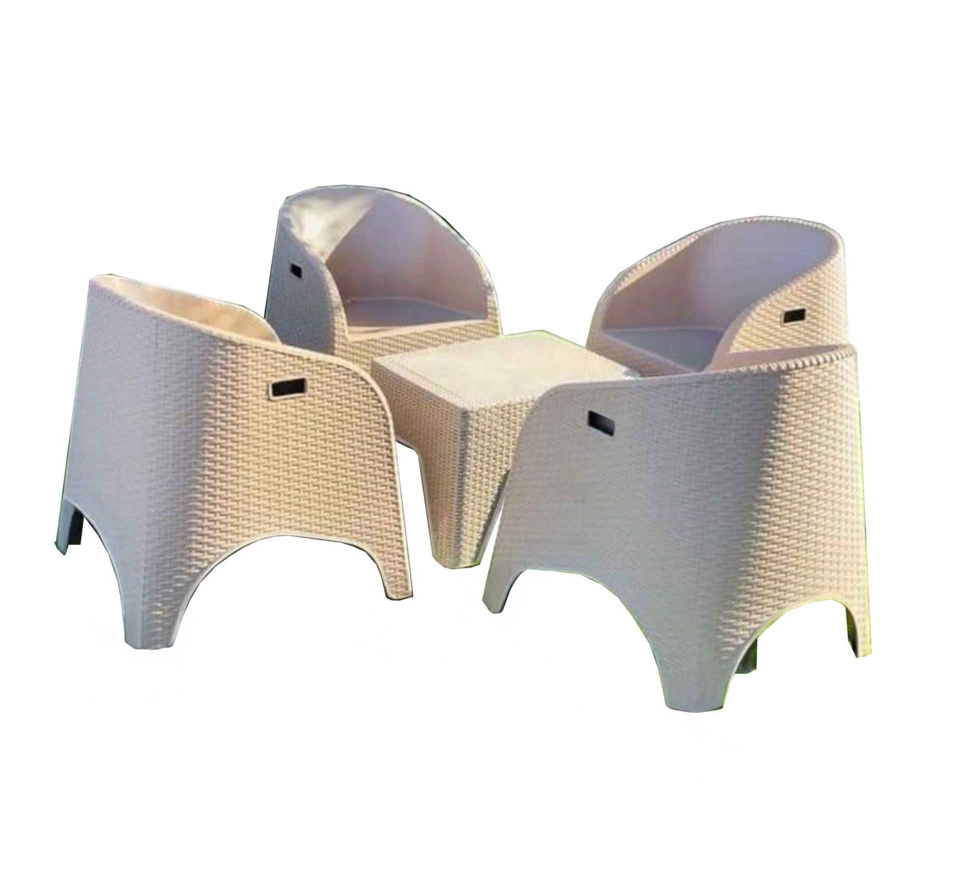 Beige outdoor set with four chairs and a table - Vitrine Furniture - Outdoor Products