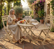 Beige patio chair set - Vitrine Furniture - Outdoor Dining Sets