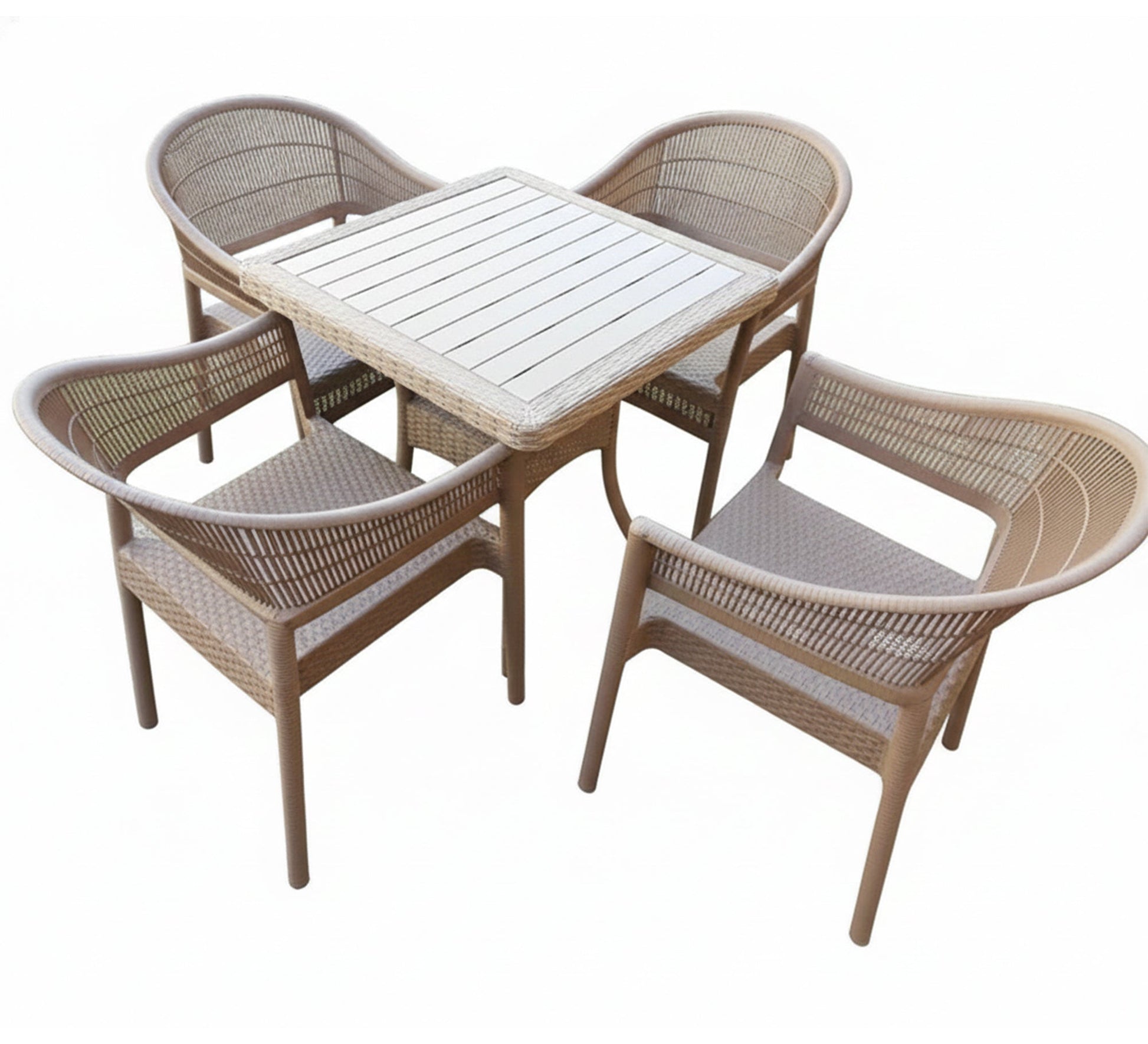 Beige patio set, square, elegant, comfortable, outdoor - Vitrine Furniture - Outdoor Products