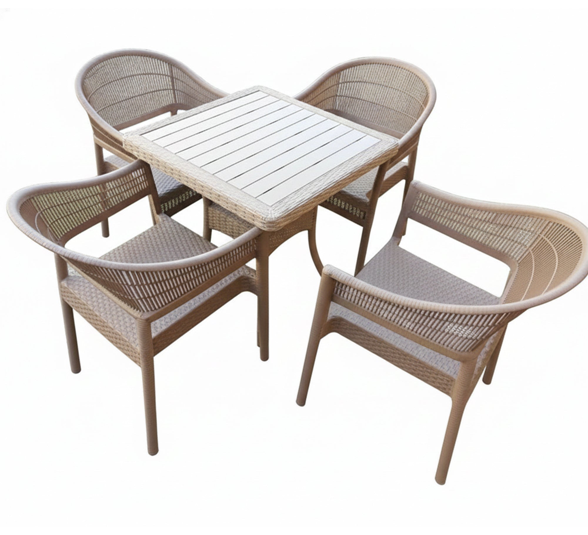 Beige patio set, square, elegant, comfortable, outdoor - Vitrine Furniture - Outdoor Products