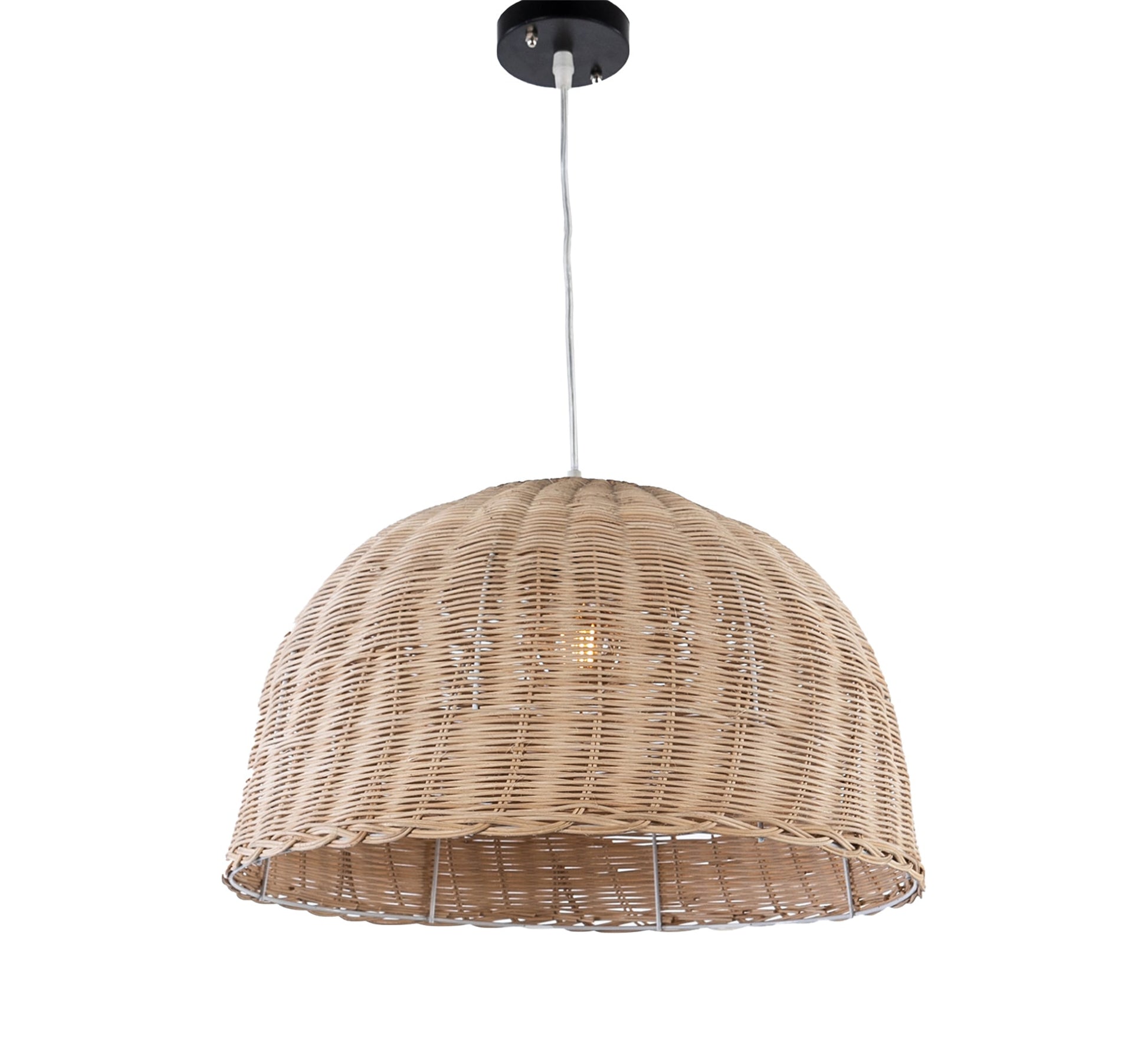Beige rattan pendant light - Vitrine Furniture - Lighting