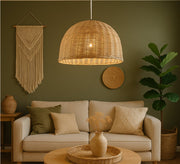 Beige rattan pendant light - Vitrine Furniture - Lighting