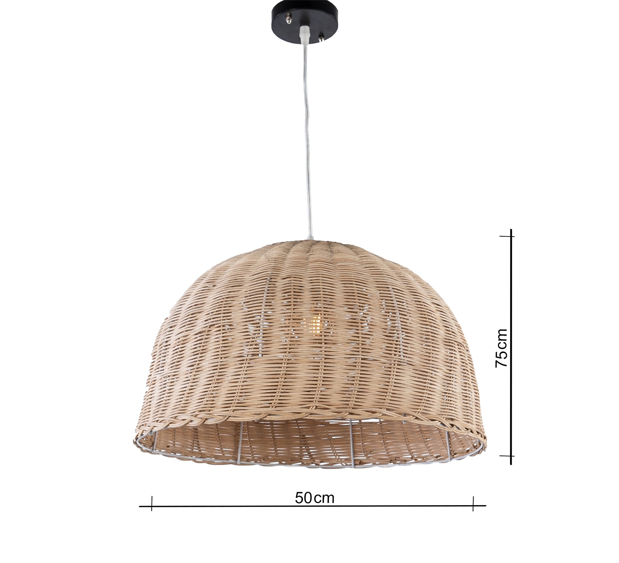 Beige rattan pendant light - Vitrine Furniture - Lighting