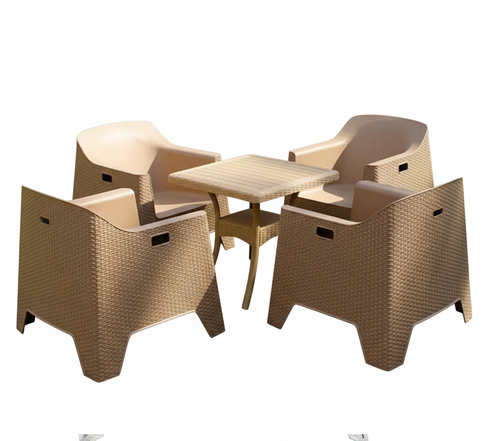 Beige rattan set, stylish, and comfortable, and perfect for the garden - Vitrine Furniture - Outdoor Products