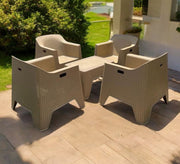 Beige rattan set, stylish, comfortable, and perfect for the patio - Vitrine Furniture - Outdoor Products