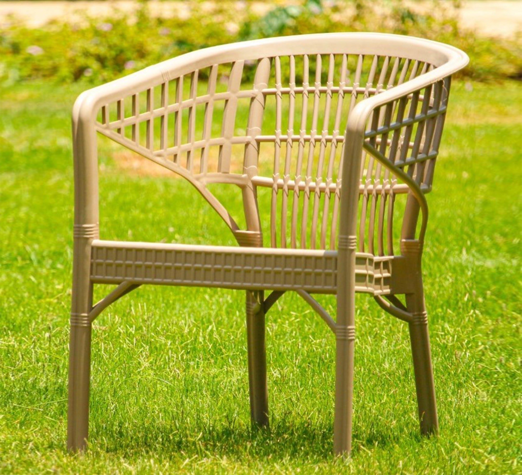 Beige, round, elegant, durable, outdoor patio set - Vitrine Furniture - Outdoor Products