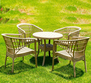 Beige, round, elegant, durable, outdoor patio set - Vitrine Furniture - Outdoor Products
