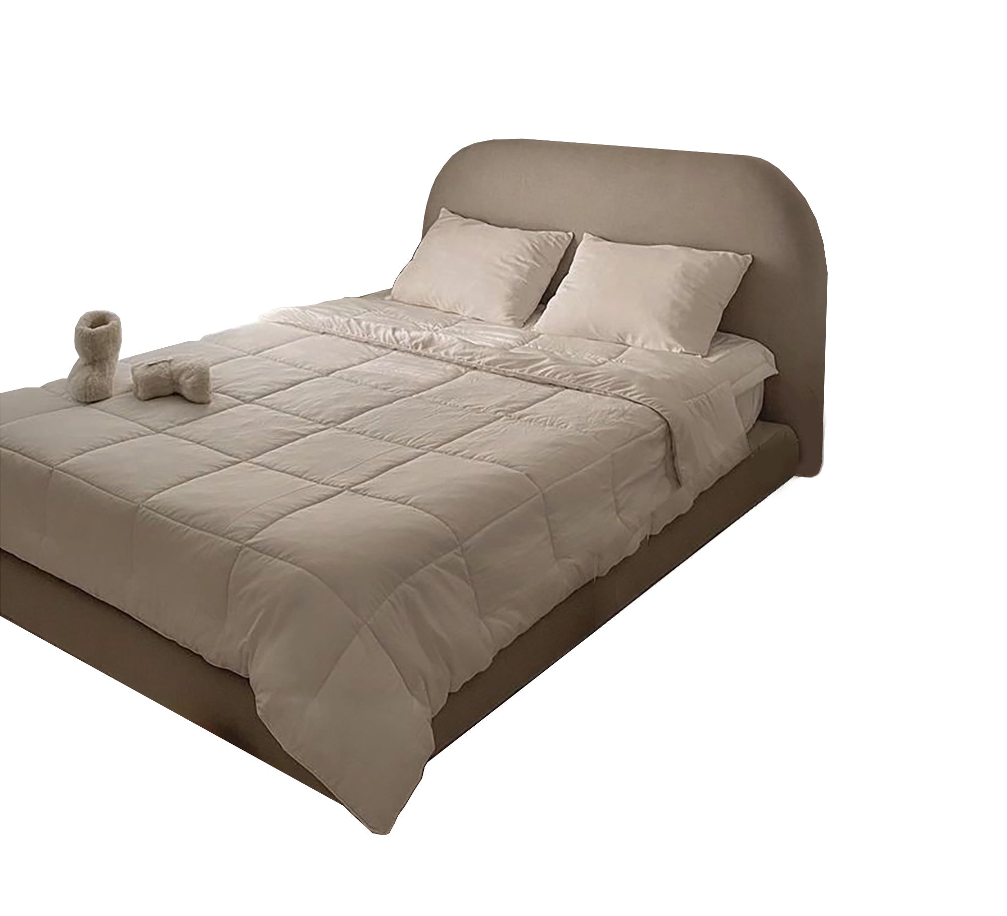 Beige single bed - Vitrine Furniture - Furniture