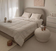 Beige single bed - Vitrine Furniture - Furniture