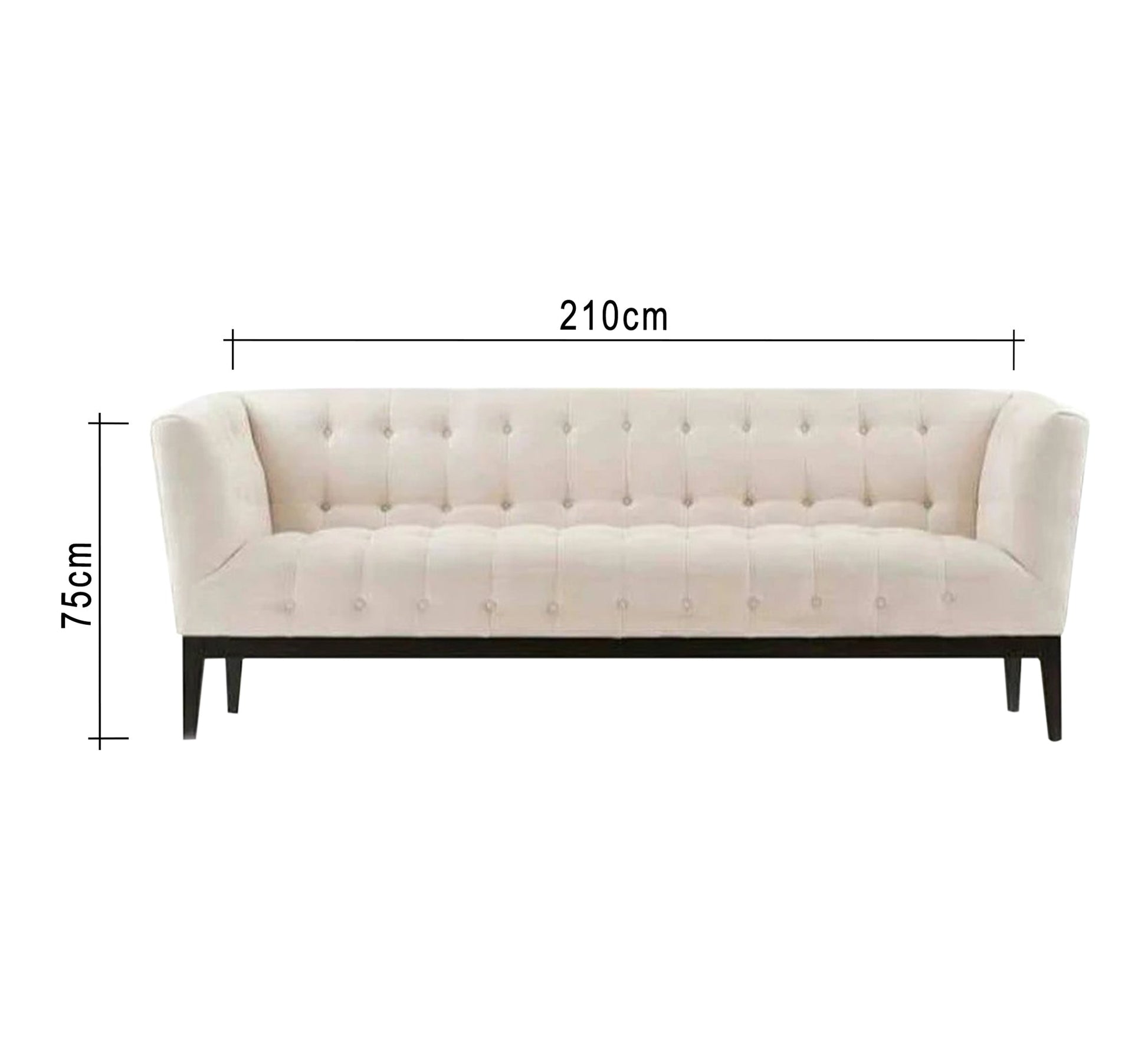 Beige sofa with caputin beads - Vitrine Furniture - Furniture