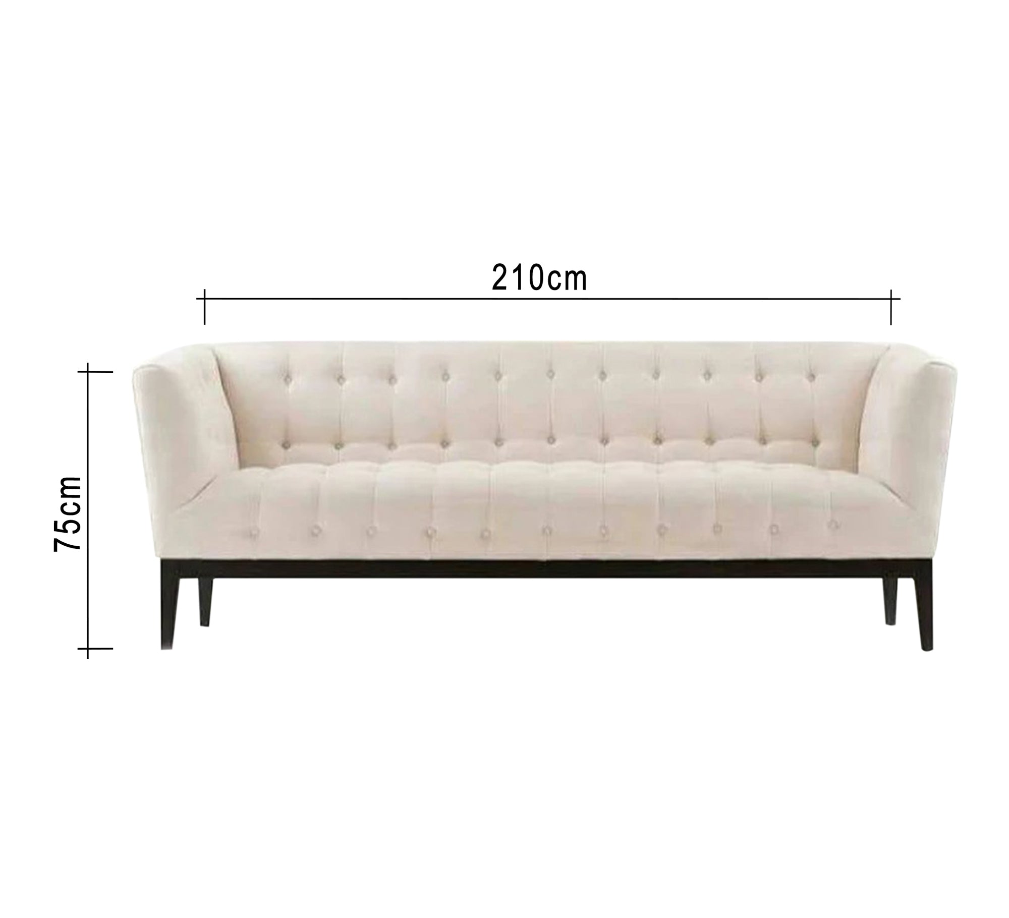 Beige sofa with caputin beads - Vitrine Furniture - Furniture