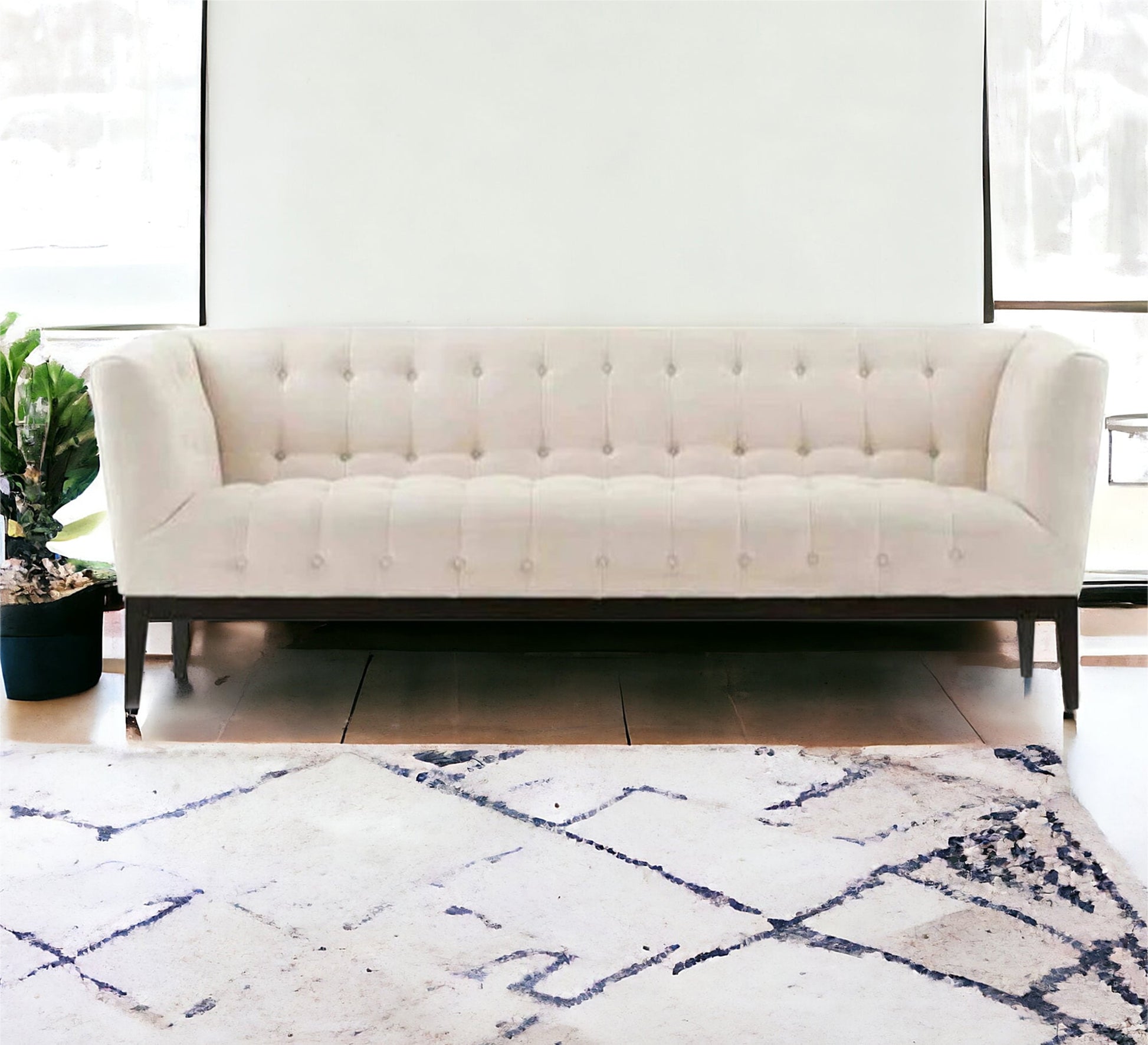 Beige sofa with caputin beads - Vitrine Furniture - Furniture