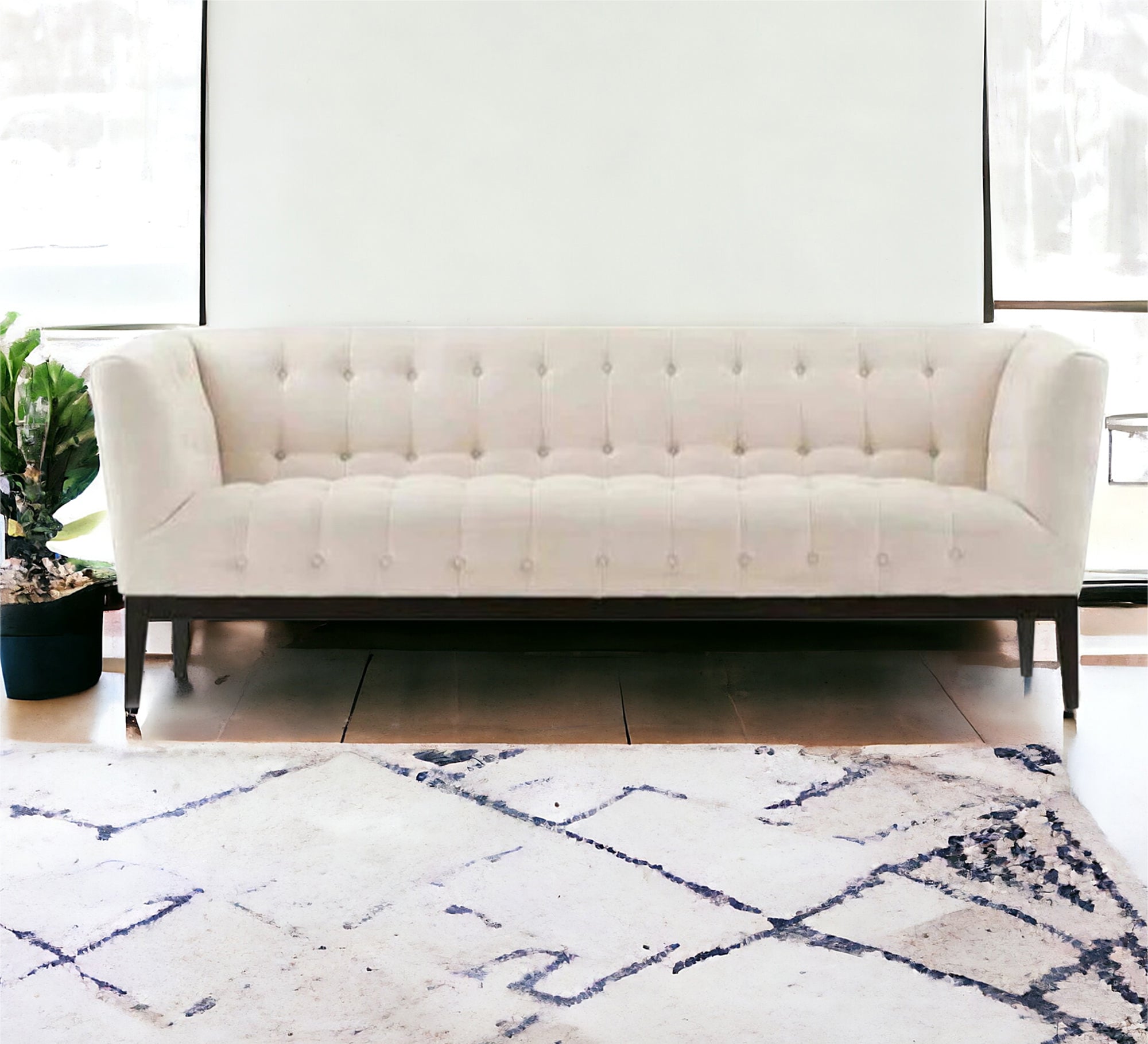 Beige sofa with caputin beads - Vitrine Furniture - Furniture