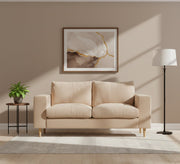 Beige sofa with comfortable cushions and wooden legs - Vitrine Furniture - Living room Sofas