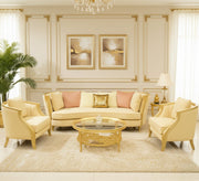 beige Sofa with High Armrests & Legs - Vitrine Furniture - Living room sets