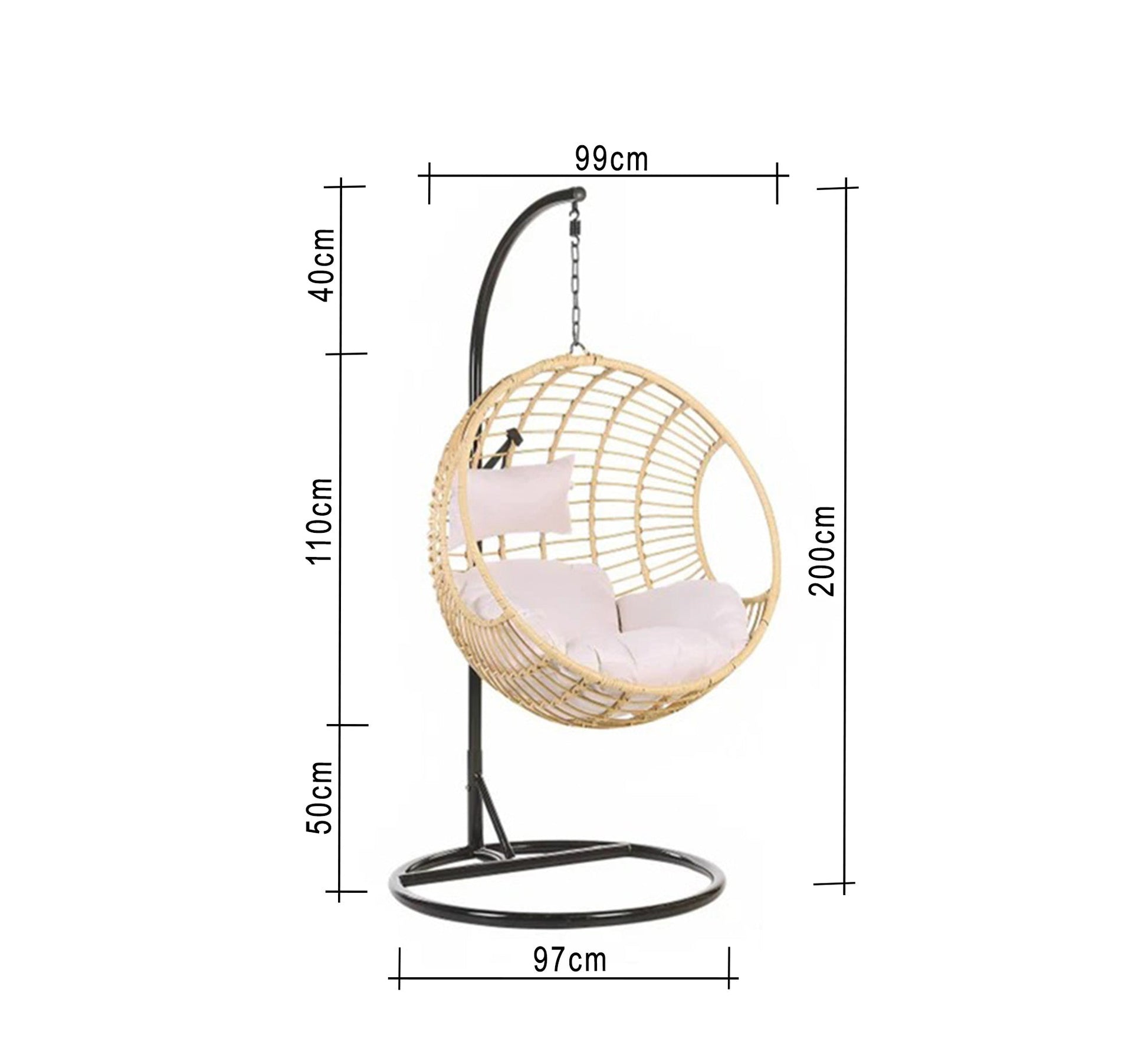 Beige swing chair - Vitrine Furniture - Outdoor Products