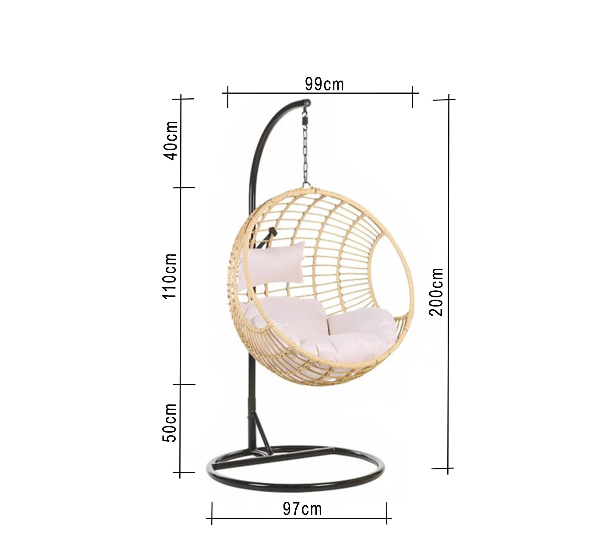 Beige swing chair - Vitrine Furniture - Outdoor Products