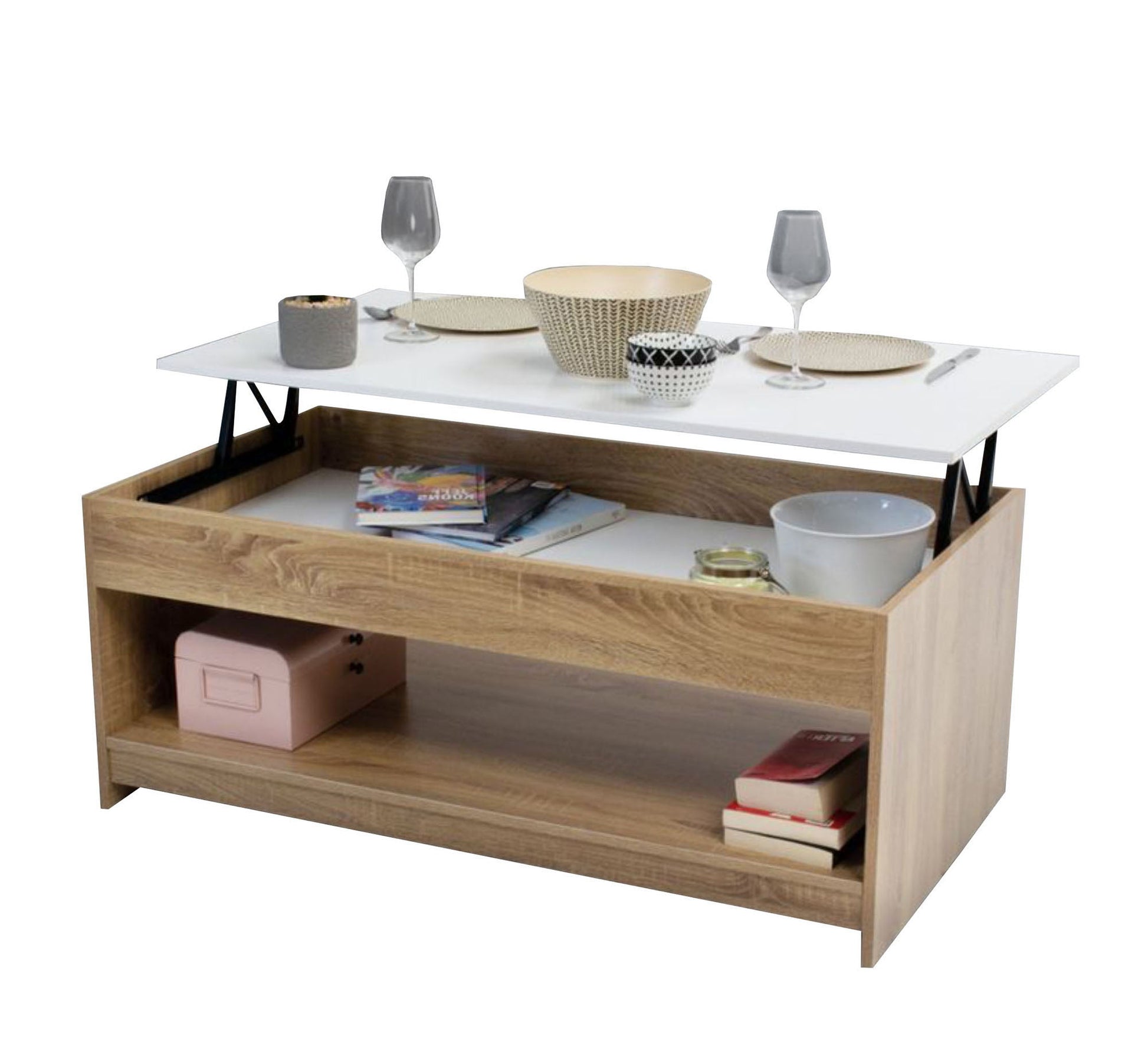 Beige table with movable top - Vitrine Furniture - Furniture