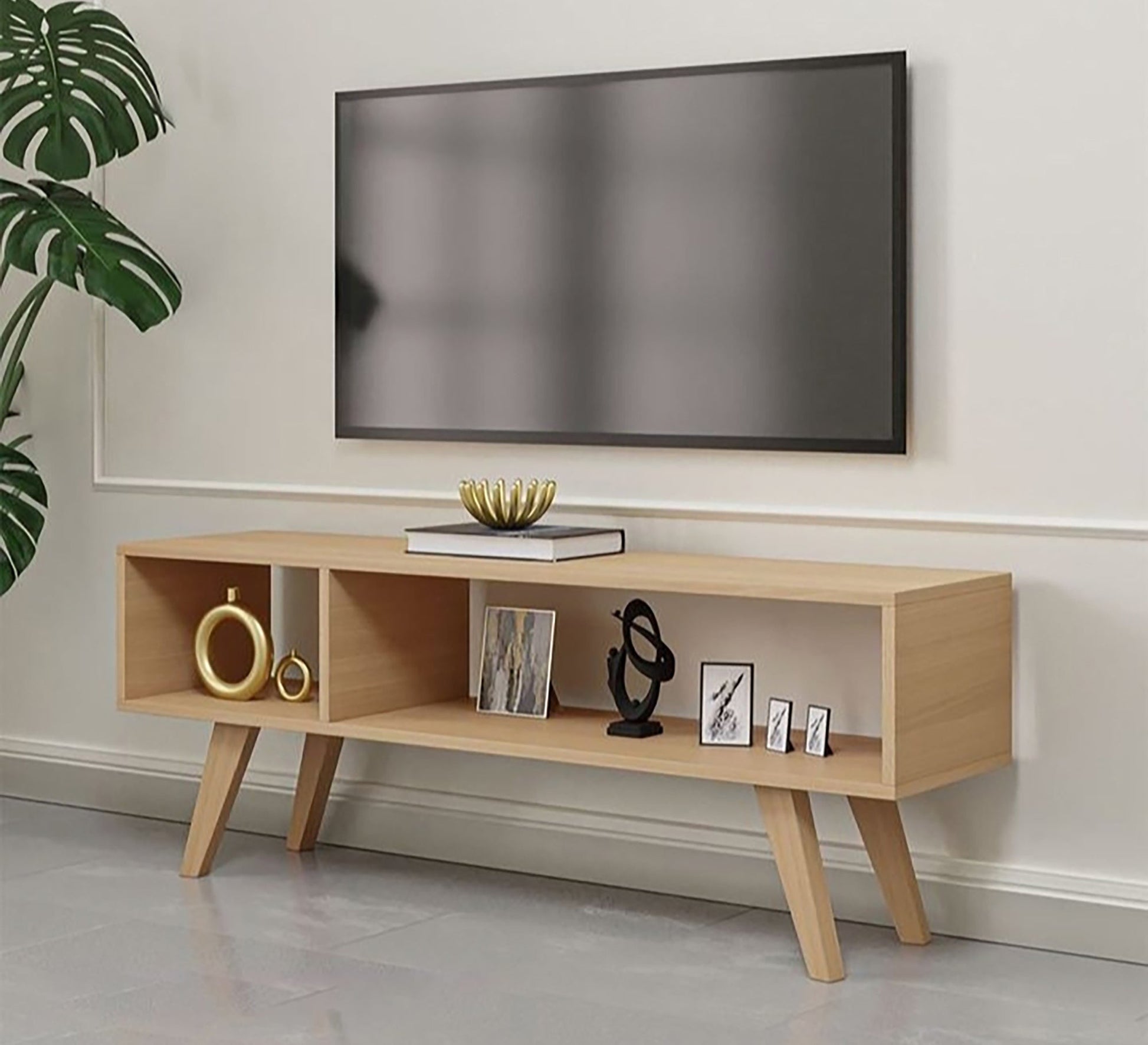 Beige TV unit - Vitrine Furniture - TV Table & Cabinet