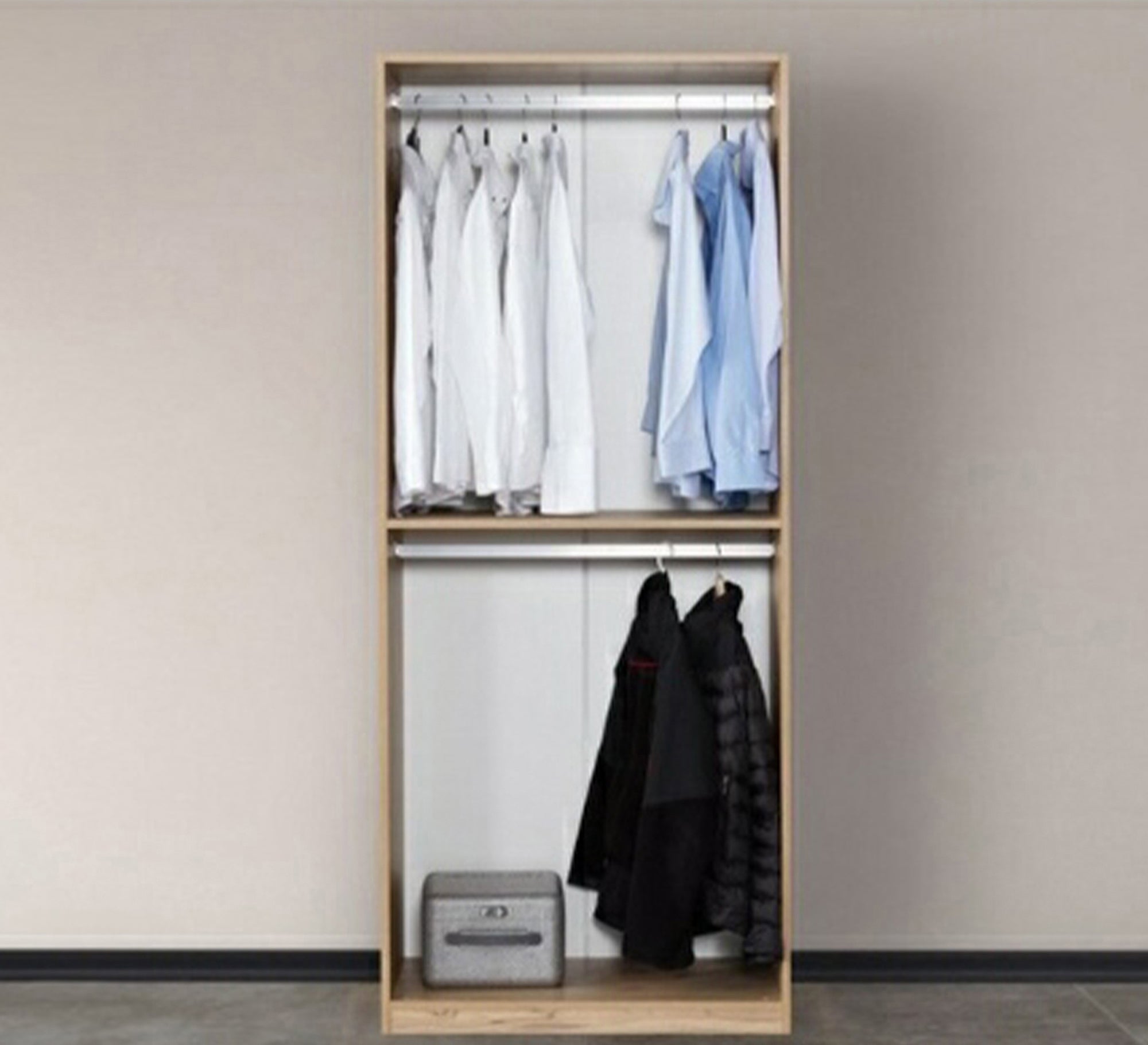 Beige wood dressing clothes - Vitrine Furniture - Furniture